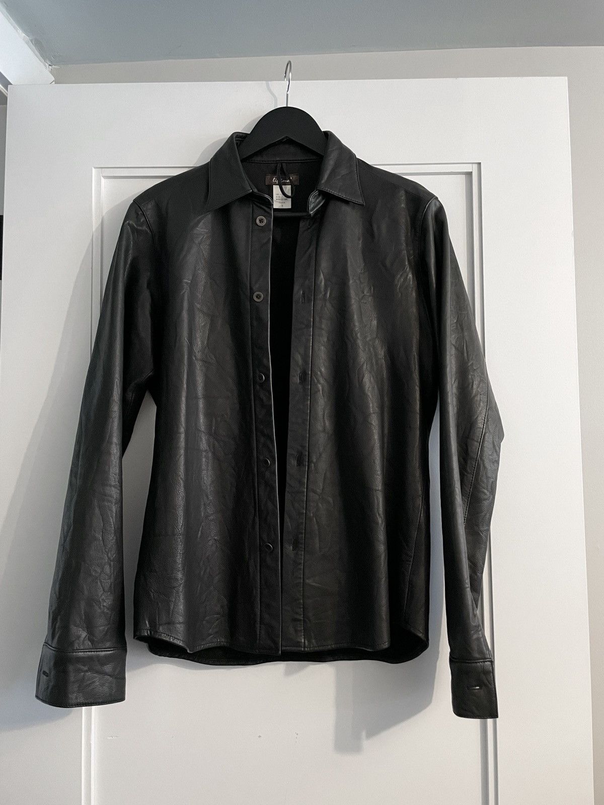 image of Liptonal Leather Shirt in Black, Men's (Size Small)