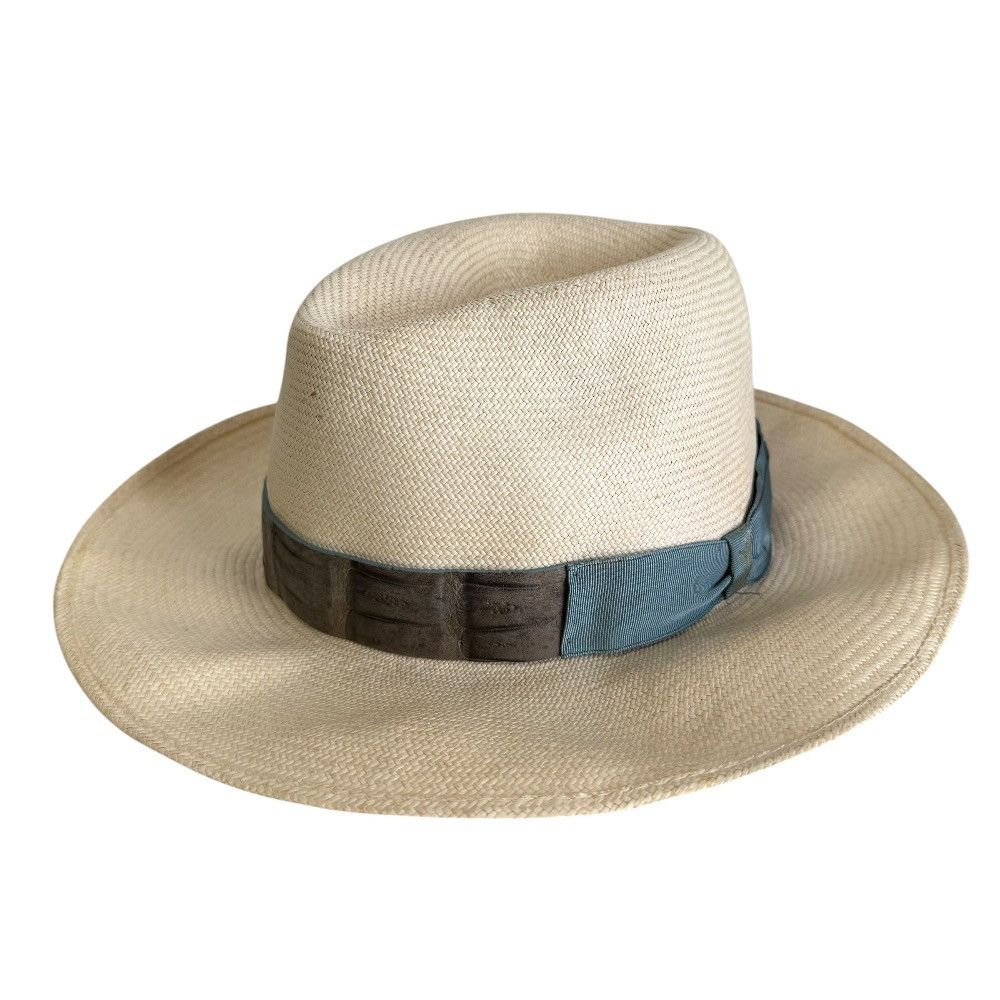 Other Borsalino Crocodile Panama Hat Leather Hats DUTY FREE for USA