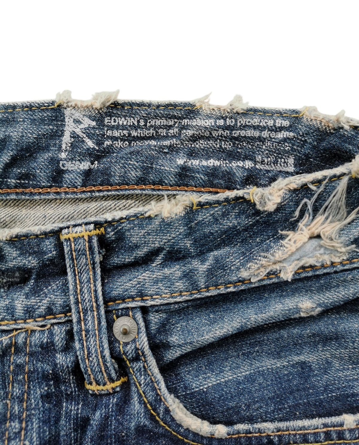 Edwin Edwin Flared Distressed Japan Jeans Vibe Kapital Denim Jeans Size US 30 / EU 46 - 11 Thumbnail