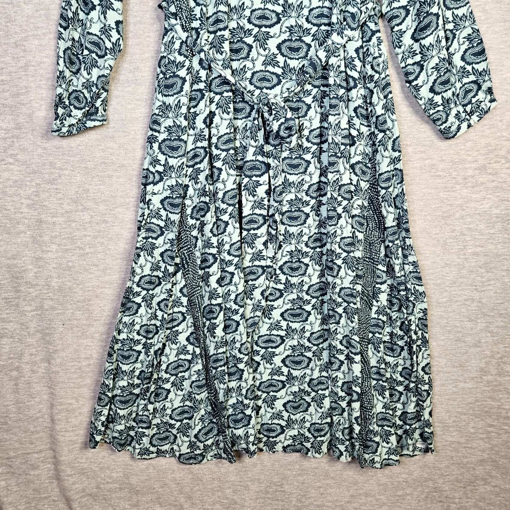 Vintage Knox Rose Dress Blue Floral Long Sleeve XL Womens A-Line Bohemian NWT V-Neck Pockets Lightweight All Season Casual Size XL Size XL / US 12-14 / IT 48-50 - 4 Thumbnail