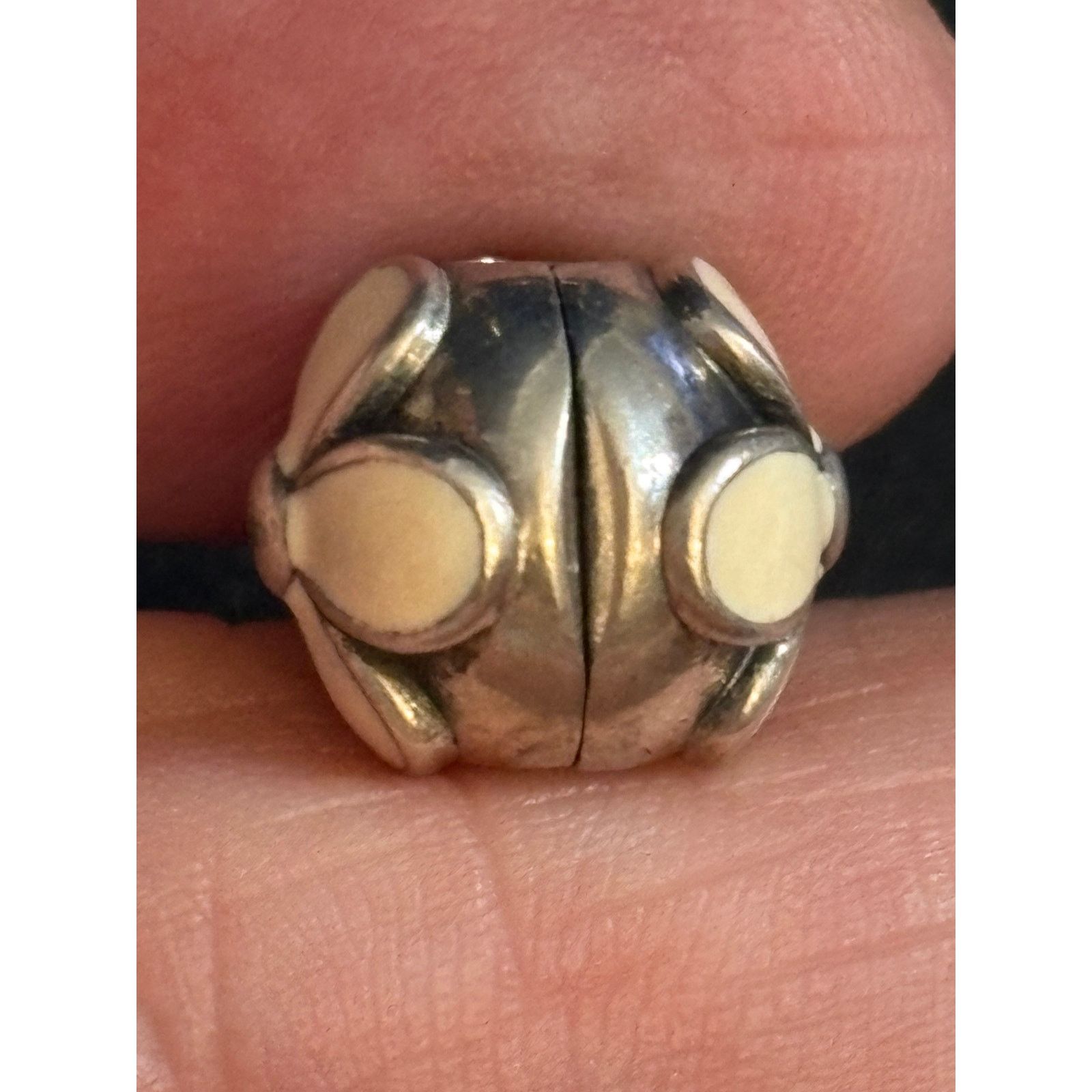 pandora Pandora White Enamel Flower Charm S925 ALE Sterling Silver Size ONE SIZE - 2 Thumbnail