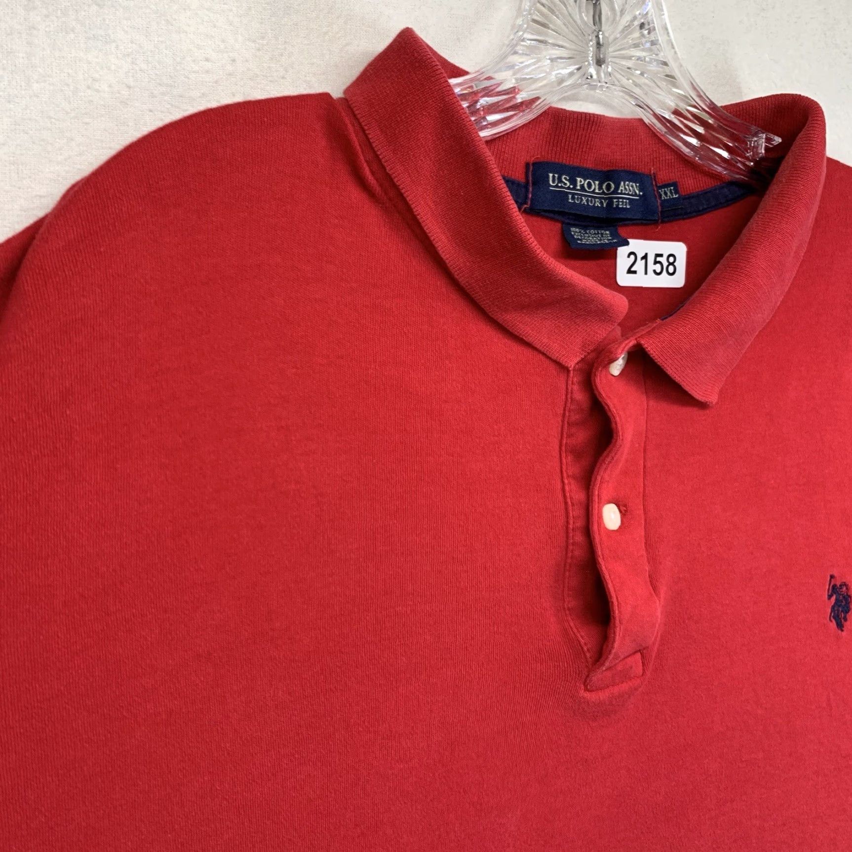Vintage VINTAGE US Polo Assn. Polo Shirt Men's 2XL Red Short Sleeve Embroidered Logo Grunge Sports Size US XXL / EU 58 / 5 - 5 Thumbnail
