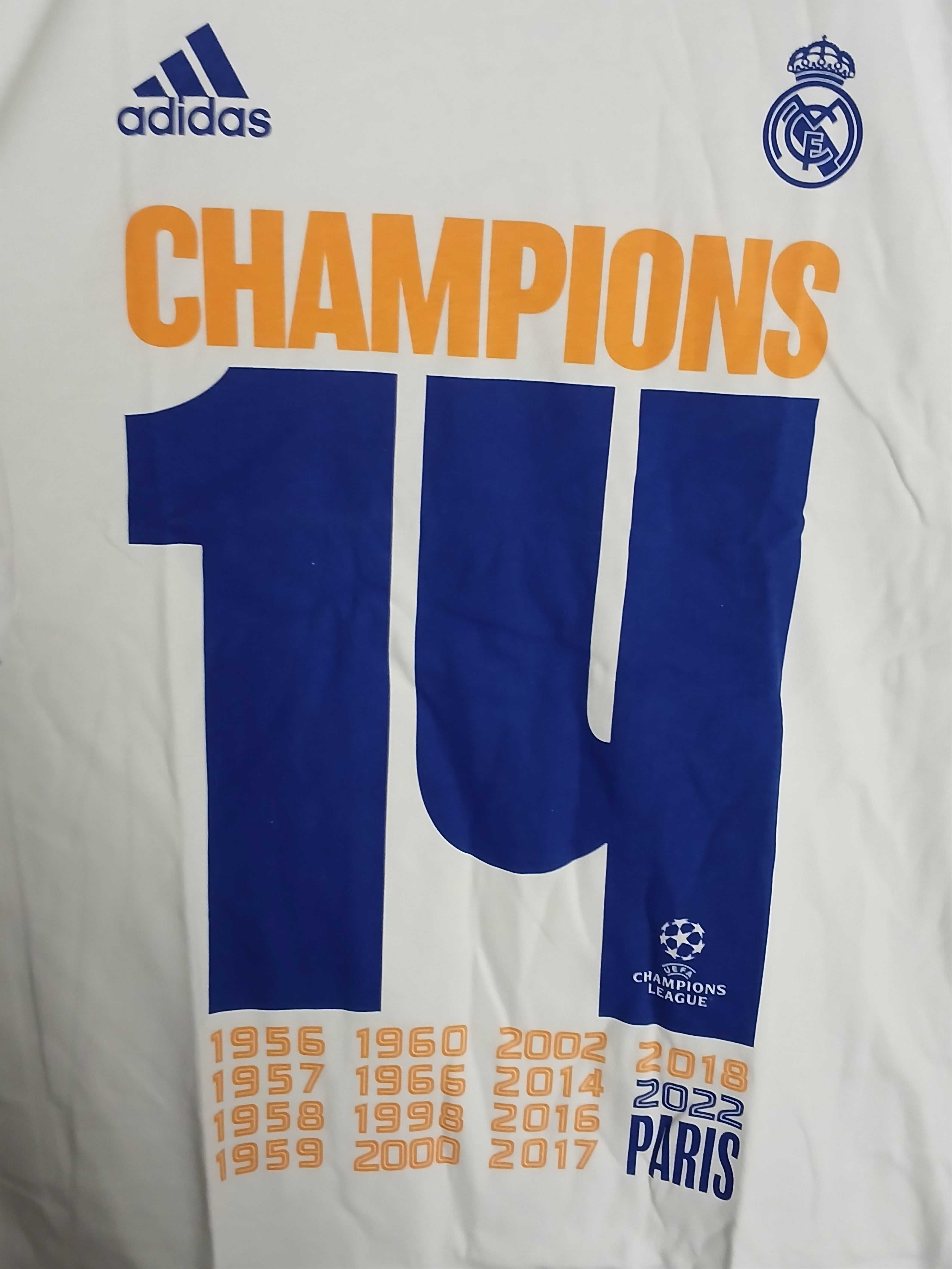 Adidas New Real Madrid 14 Champions League Football T-Shirt Size US XL / EU 56 / 4 - 3 Thumbnail