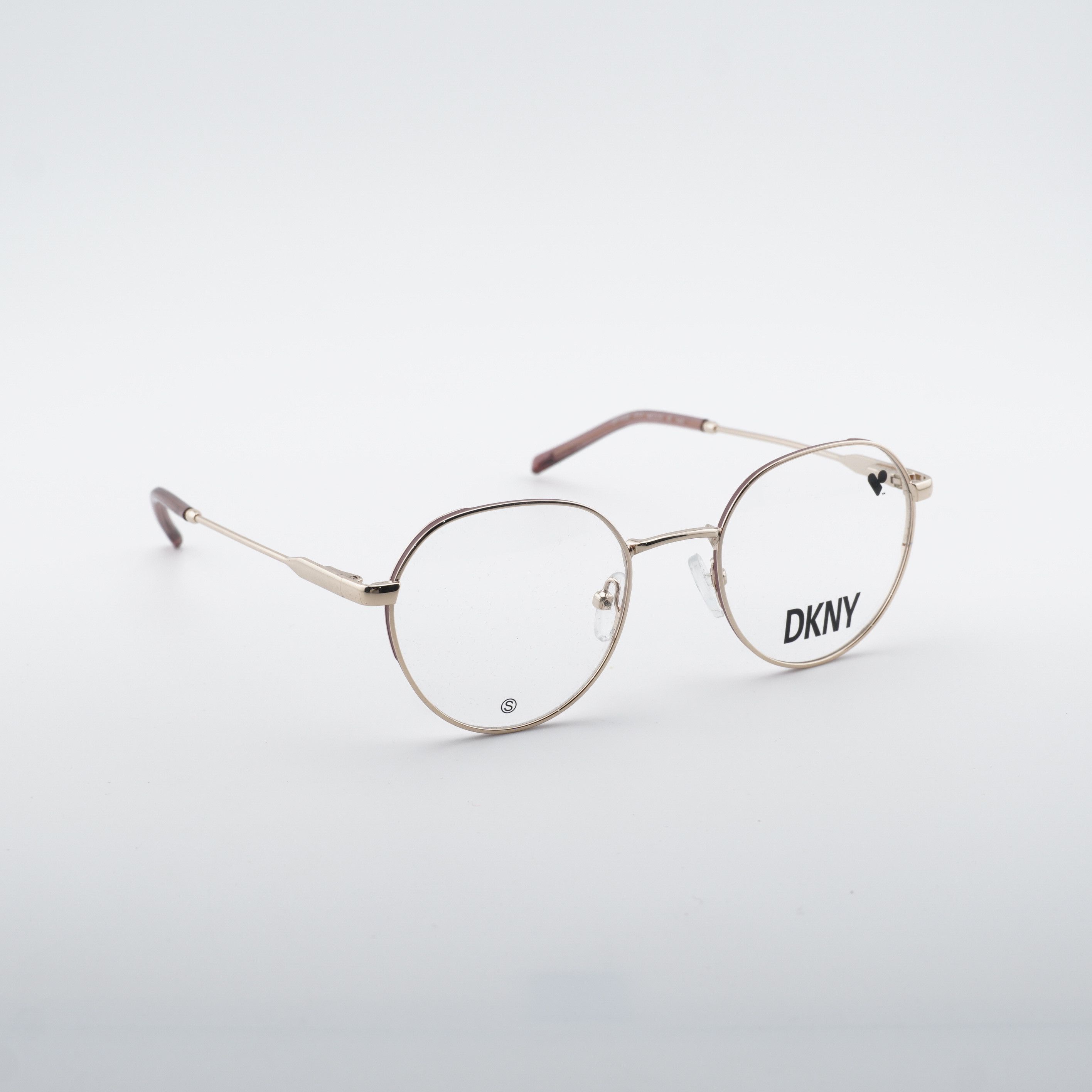 DKNY DKNY DK1032 717 Eyeglasses Gold 48mm Round Frame Size ONE SIZE - 7 Thumbnail