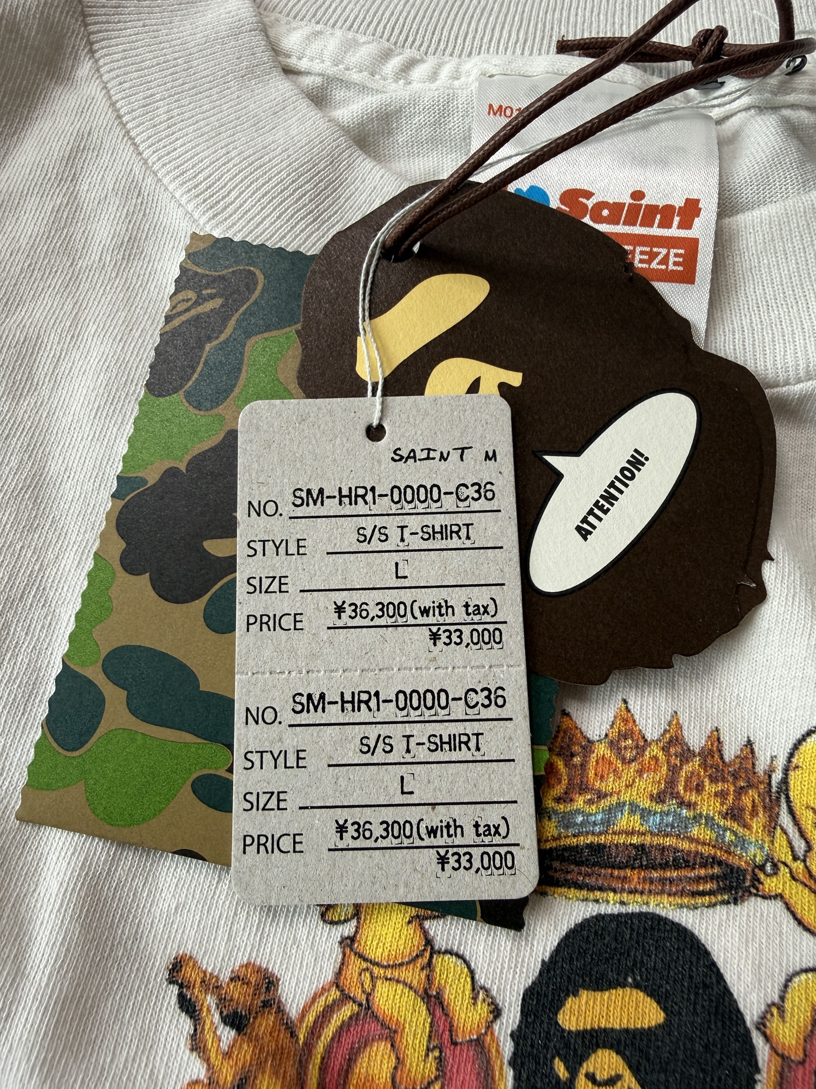 Bape × Saint Michael BAPE X SAINT MXXXXXX GENERATION TEE Size US L / EU 52-54 / 3 - 14 Thumbnail