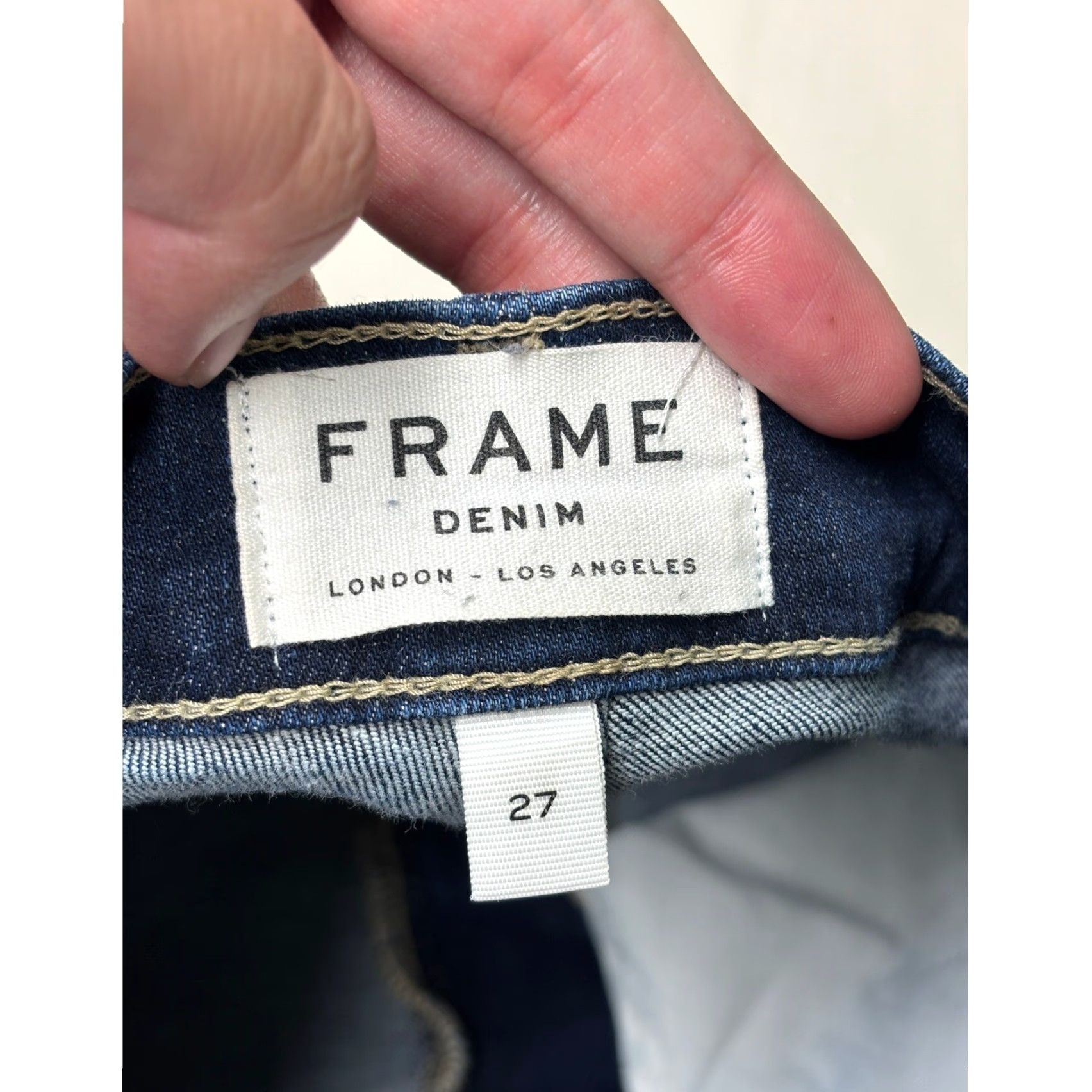Frame FRAME Le Skinny de Jeanne Crop Dark Wash High Rise Skinny Jeans Women's 28X26 Size 28" / US 6 / IT 42 - 5 Thumbnail
