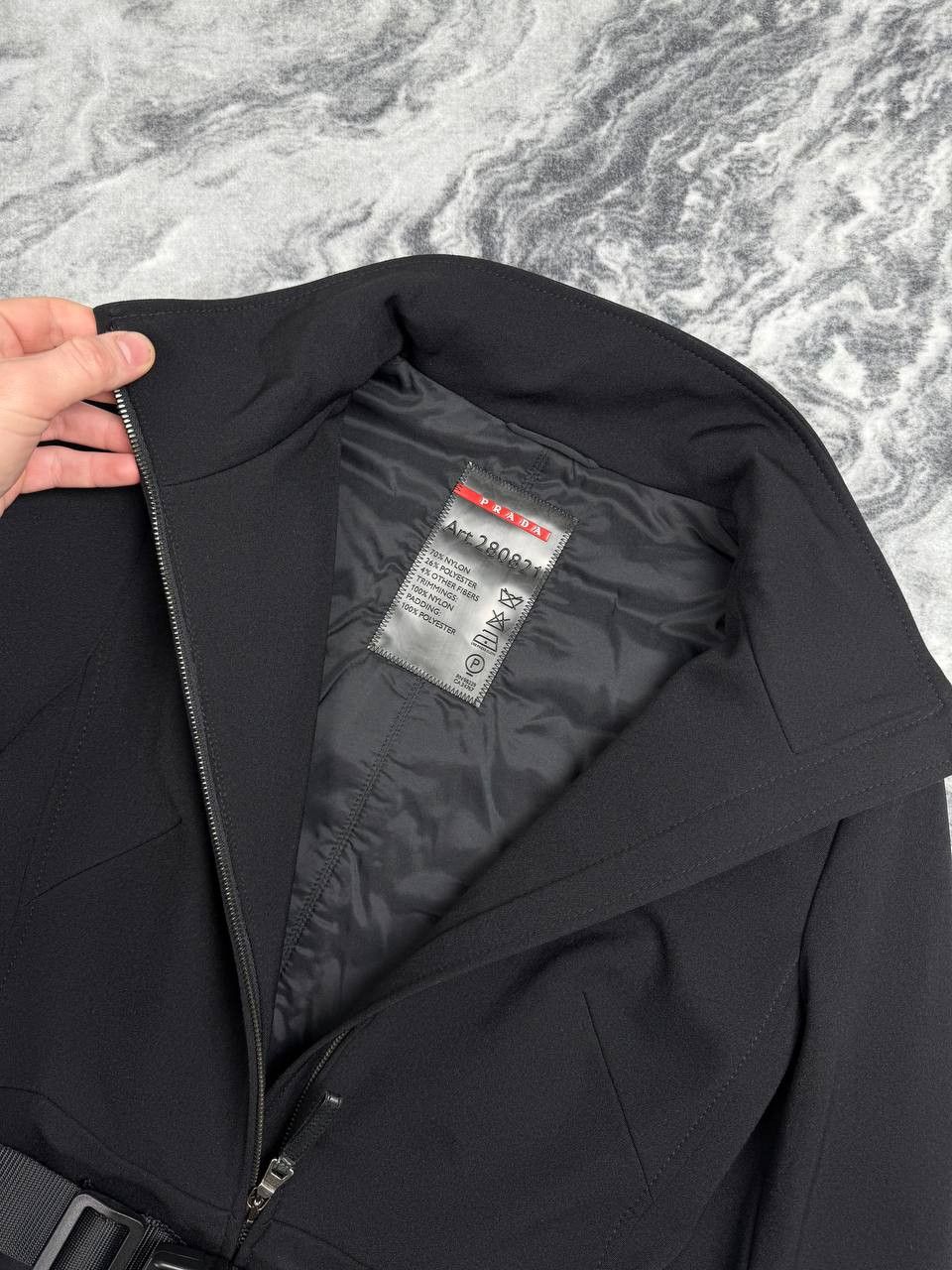 Prada Prada Classic Nylon Coat Black Tab Belted Size M / US 6-8 / IT 42-44 - 5 Thumbnail