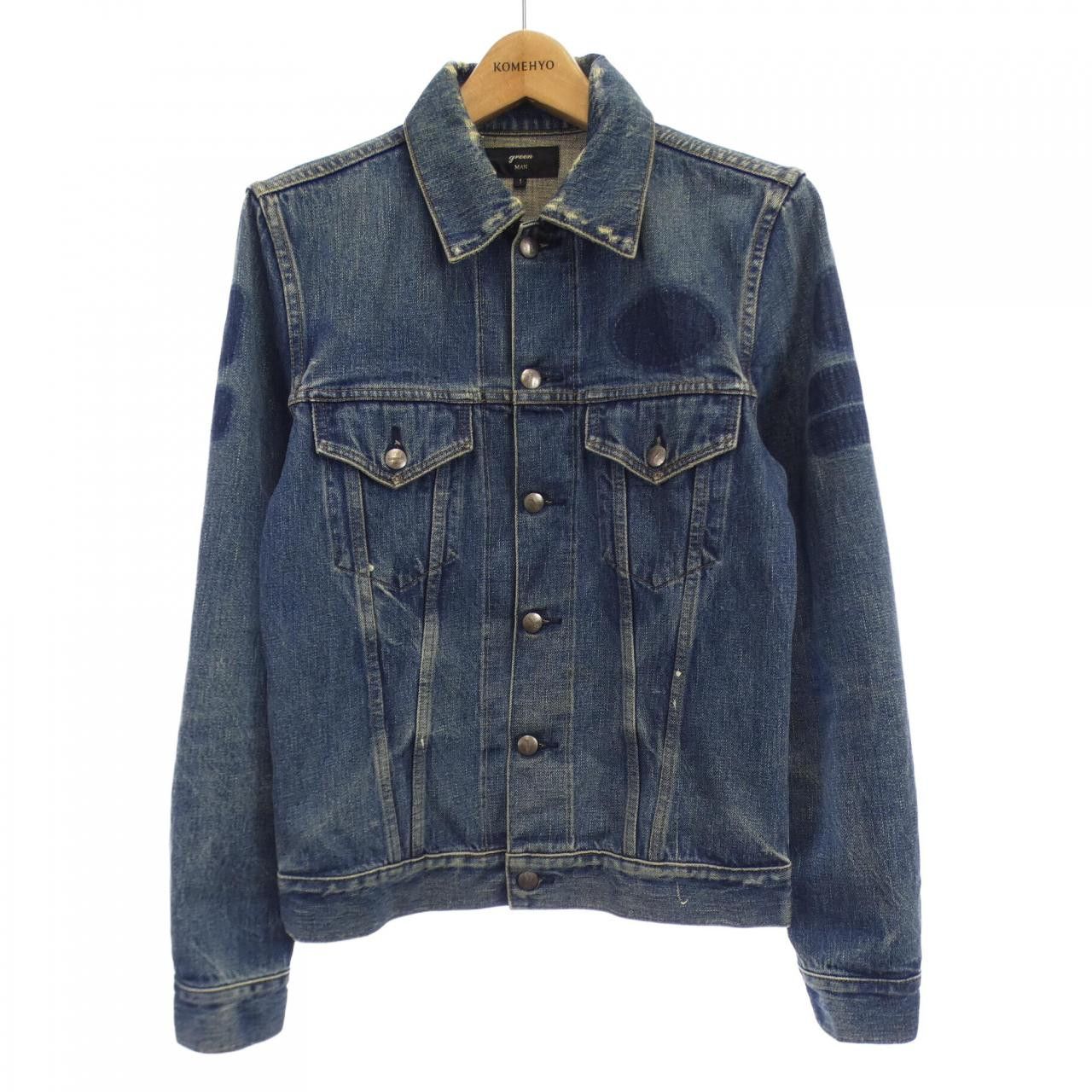 Other Green Man Denim Jacket Denim Outerwear DUTY FREE for USA