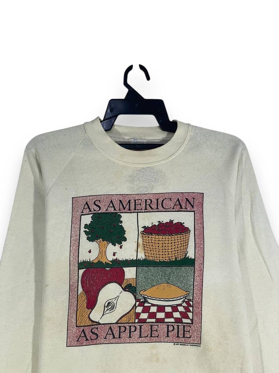 Other Vintage 90s art as american as apple sweatshirt size L Size US L / EU 52-54 / 3 - 2 Thumbnail