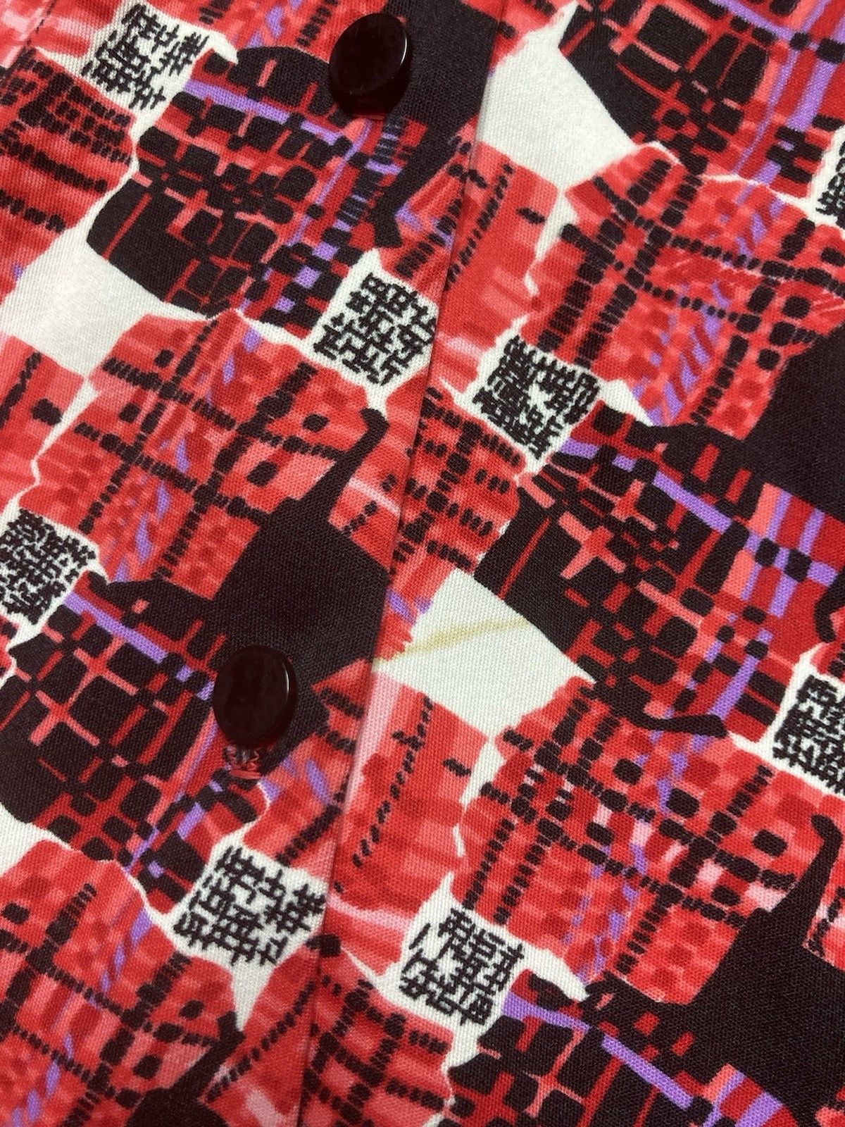 Sears × Vintage 70s button shirt polyester disco sears abstract women’s XL Size XL / US 12-14 / IT 48-50 - 2 Thumbnail