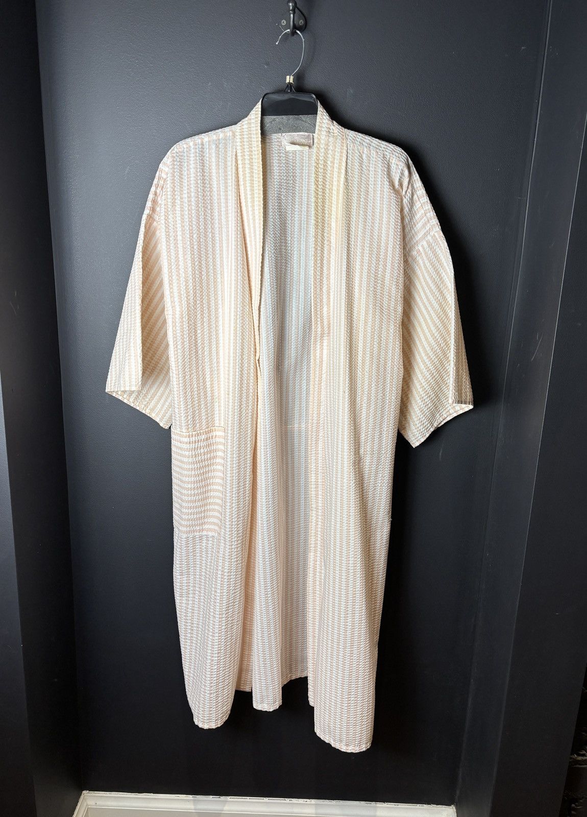 Sears Vintage Sears Robe Plisse Textured Pucker Striped Bath Sleep Size M / US 6-8 / IT 42-44 - 4 Thumbnail