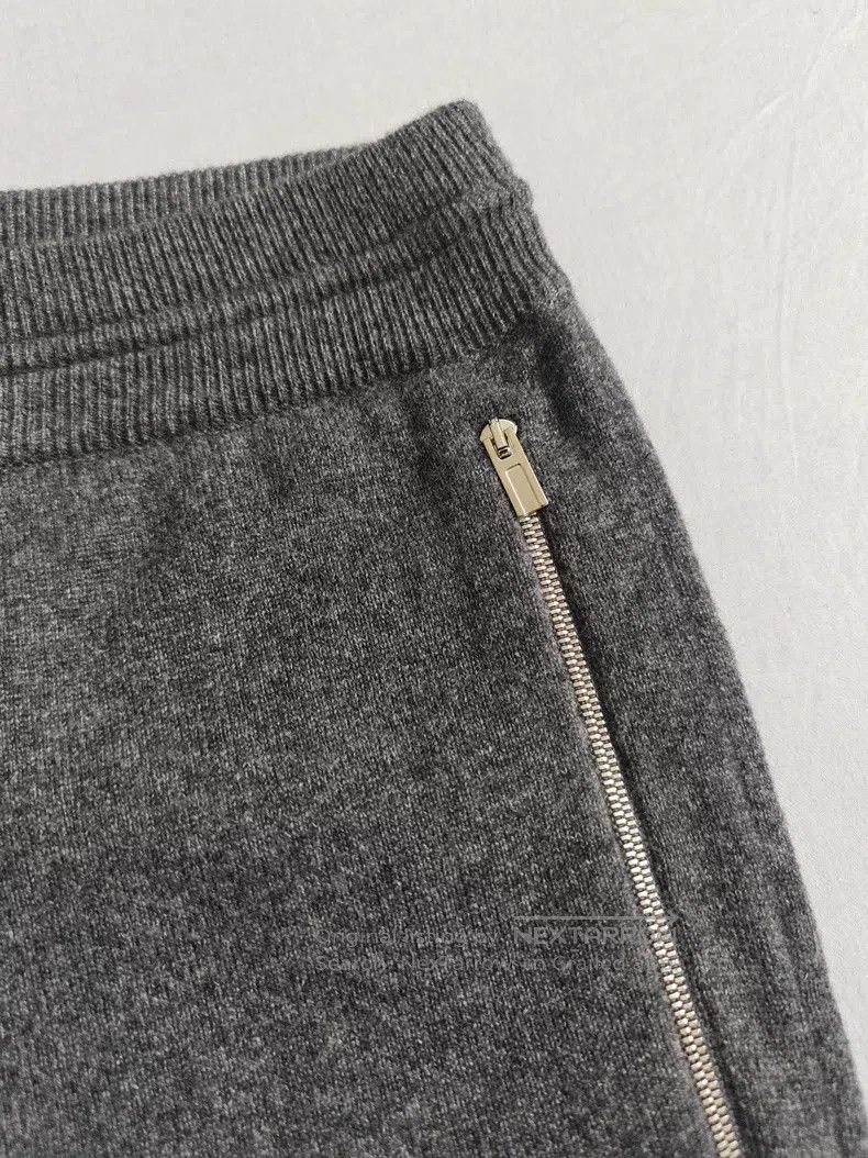 Hermes Hermes size L Men's cashmere knit track pants, gray, 100% c Size US 26 / EU 42 - 4 Thumbnail