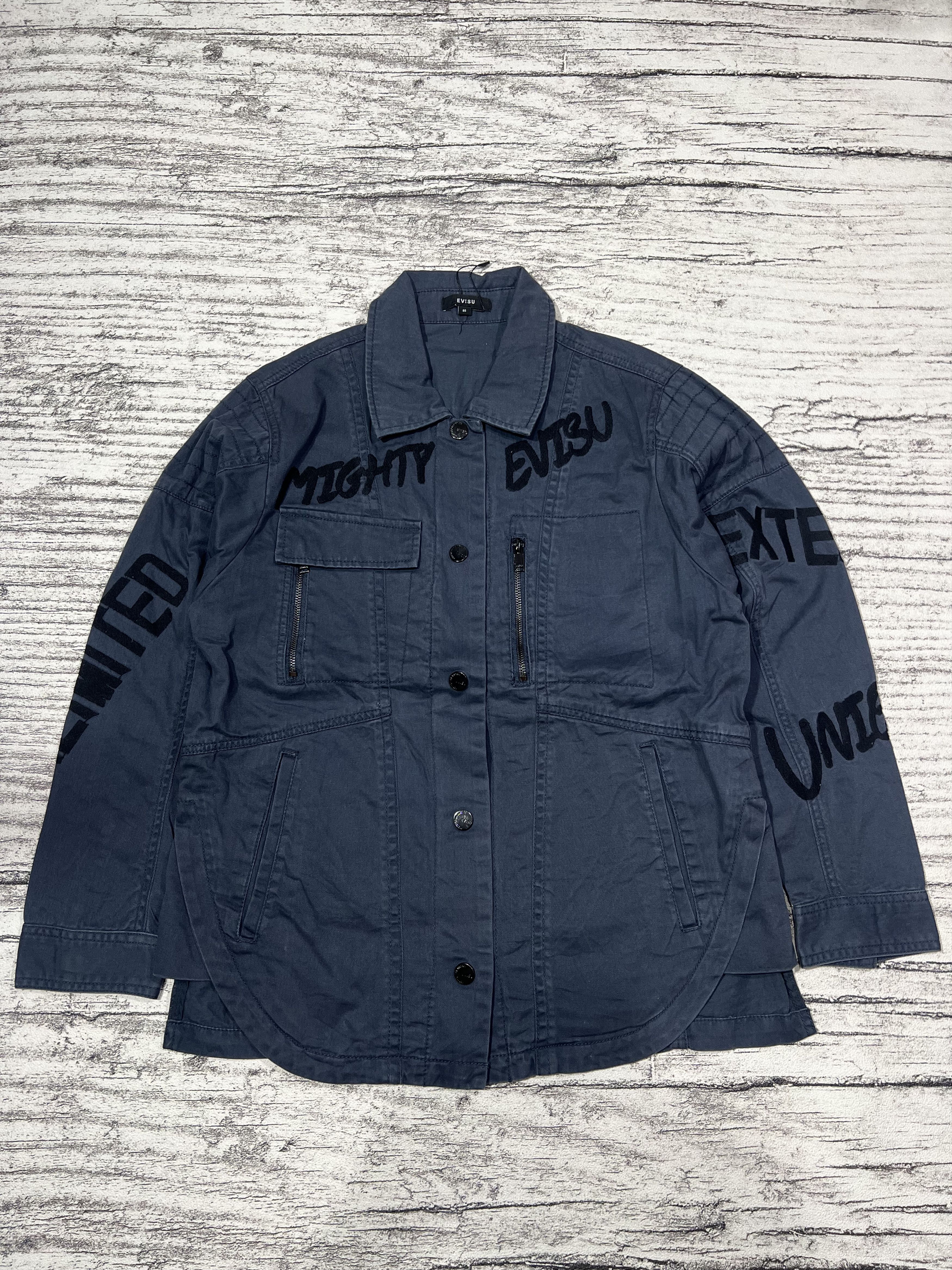 Japanese Brand 2000s Evisu Hysteric Poem Embroidery Trucker y2k Lgb Ifsix Size US M / EU 48-50 / 2 - 1 Thumbnail