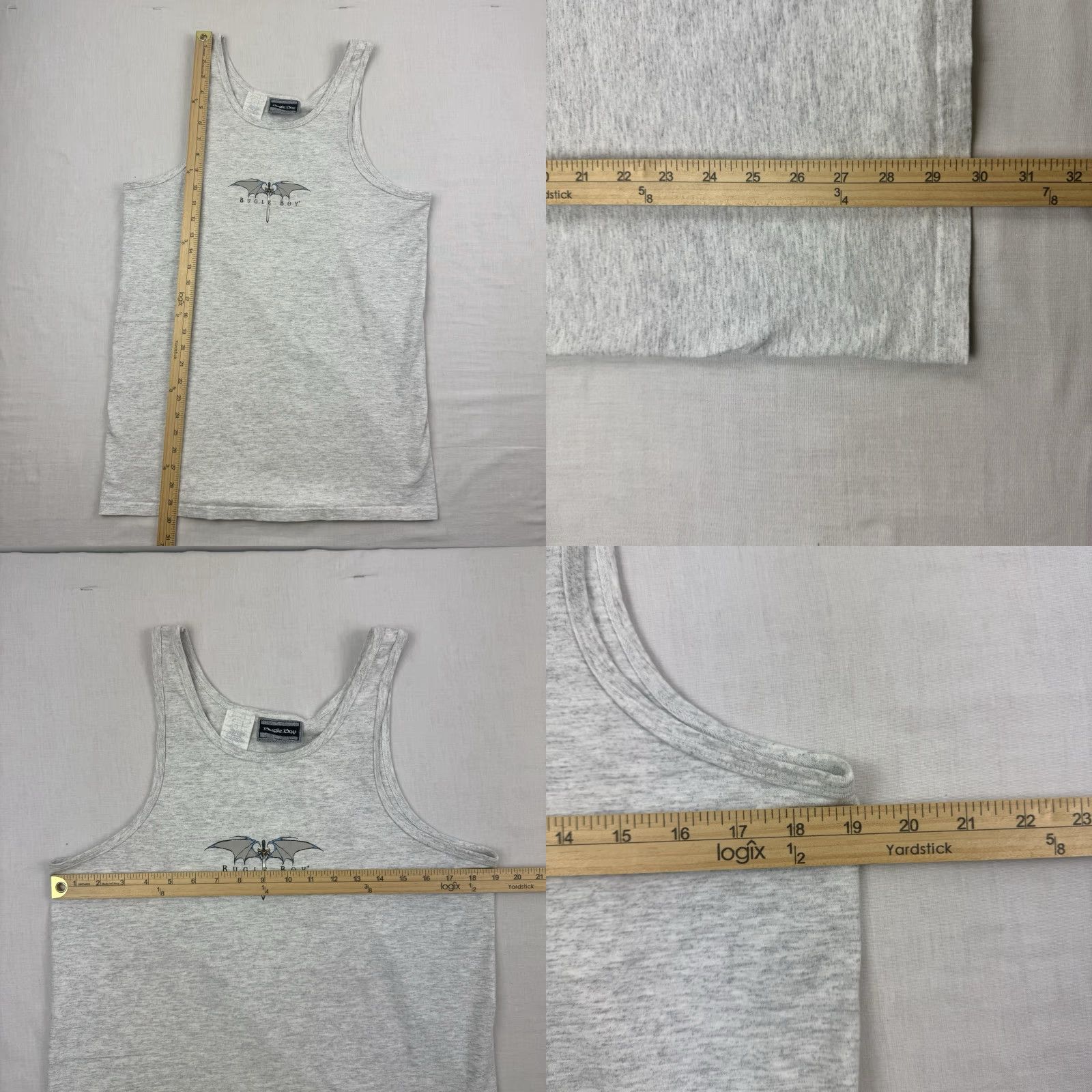 Bugle Boy VINTAGE Bugle Boy Tank Top Men Large Gray Sleeveless T-Shirt 90s Hipster Grunge Size US L / EU 52-54 / 3 - 8 Thumbnail
