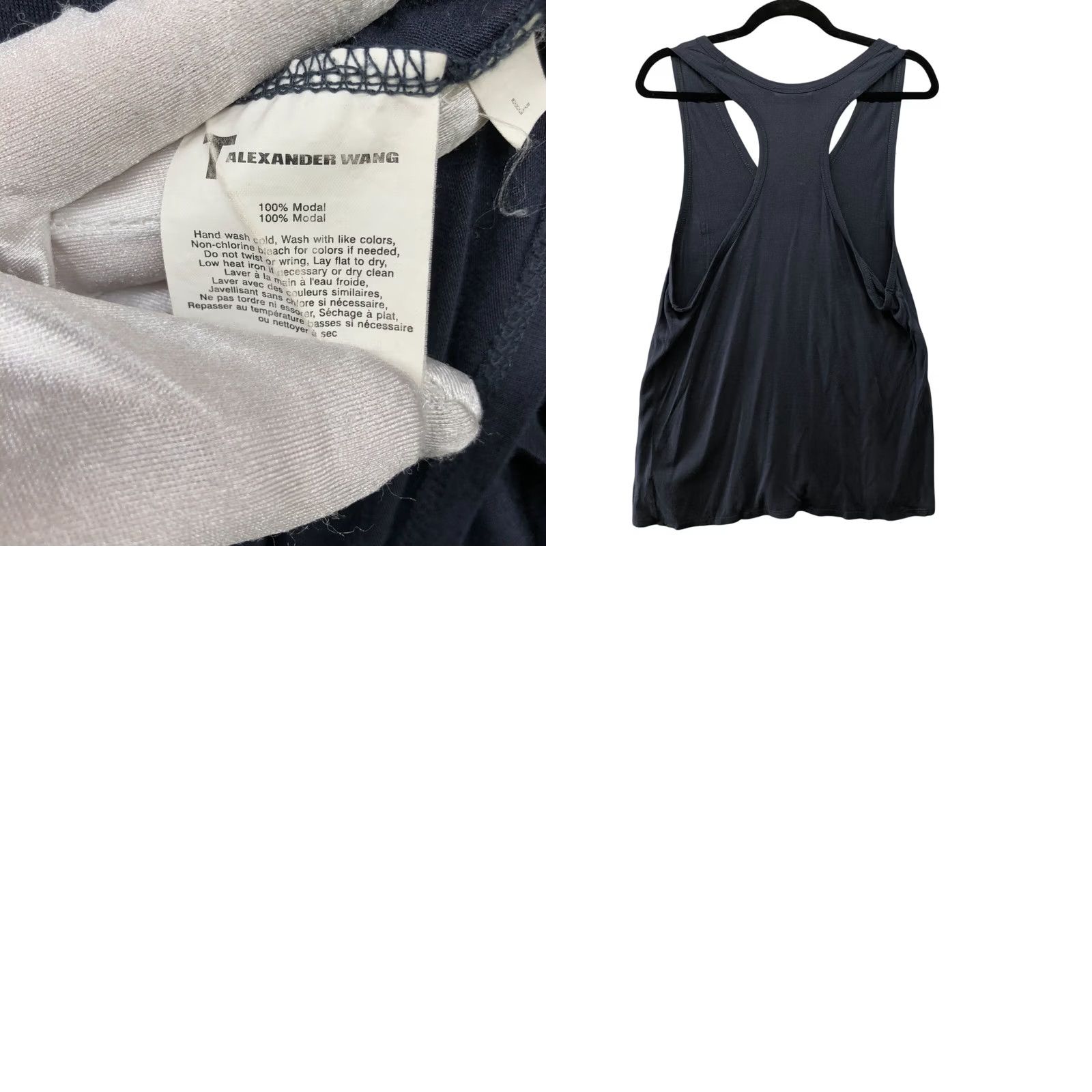 Alexander Wang Alexander Wang Tank Top Womens Large L Blue V-Neck Pocket Front Modal Tank Shirt Mens Womens Girls? Size L / US 10 / IT 46 - 8 Thumbnail