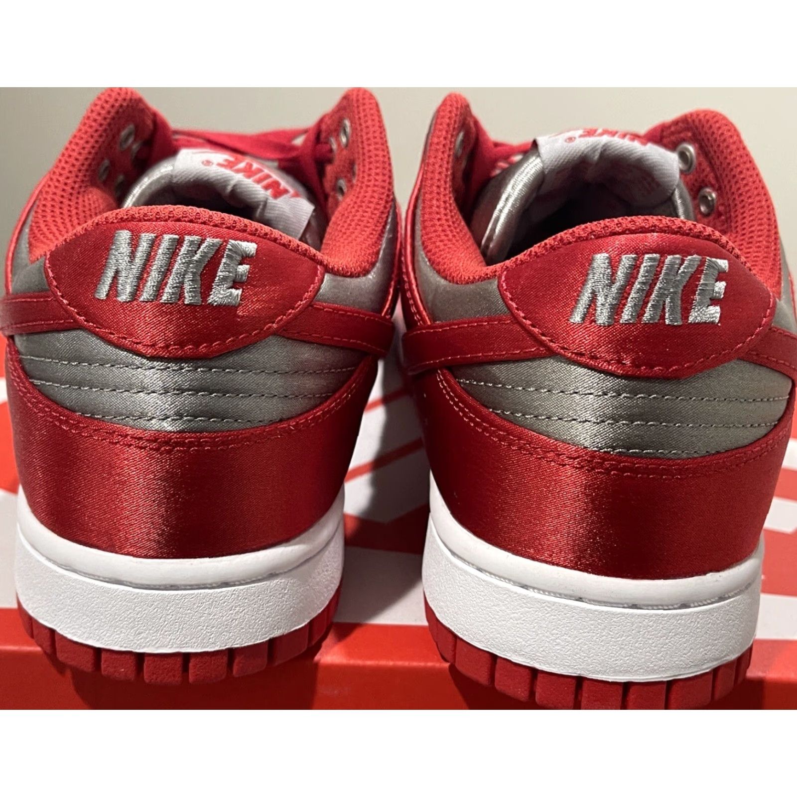 Nike Nike Dunk Low Varsity Red Medium Grey UNLV Satin Sz 9 Women’s Size US 9 / IT 39 - 3 Thumbnail
