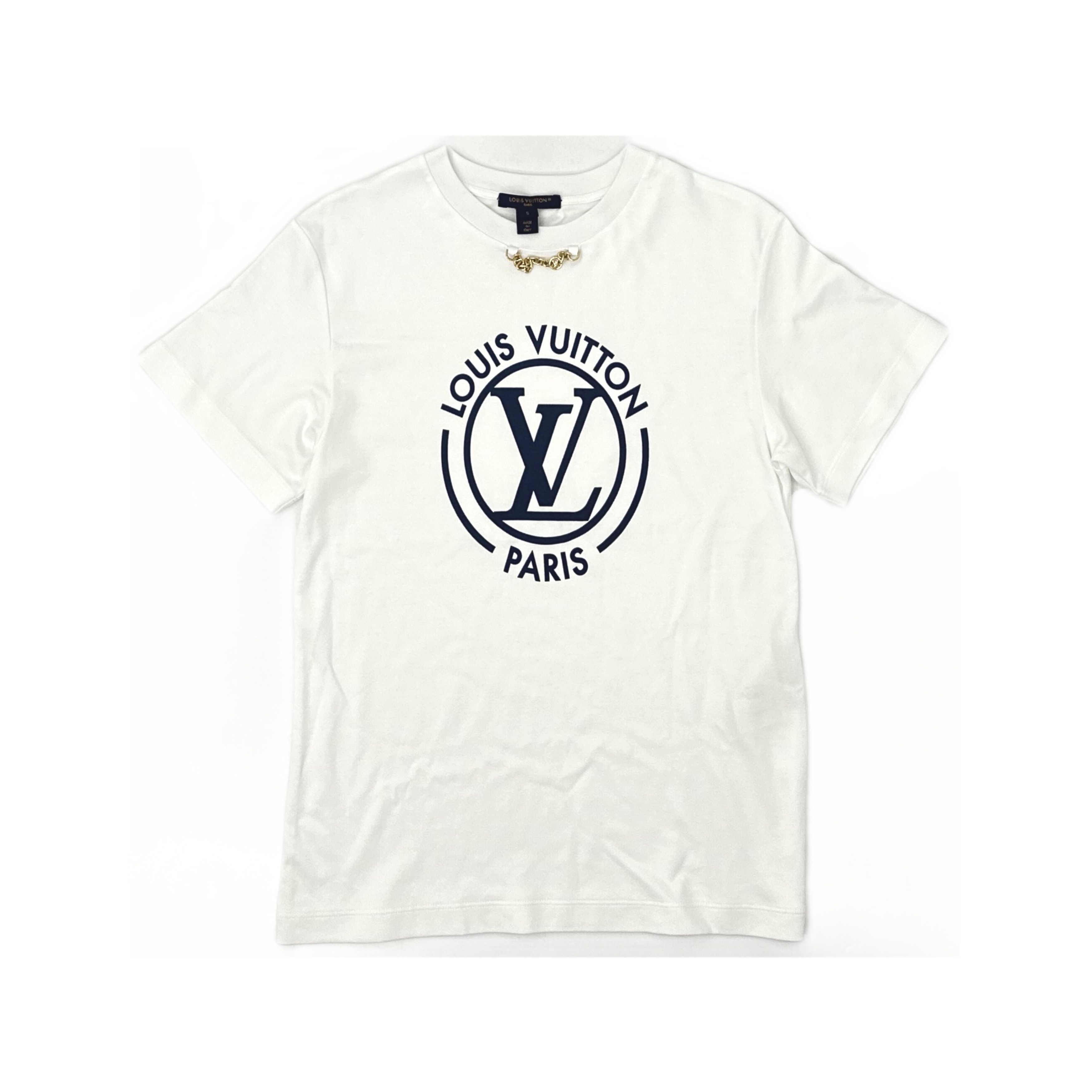 Louis Vuitton Louis Vuitton Chain Logo T-Shirt Size S Size S / US 4 / IT 40 - 1 Thumbnail