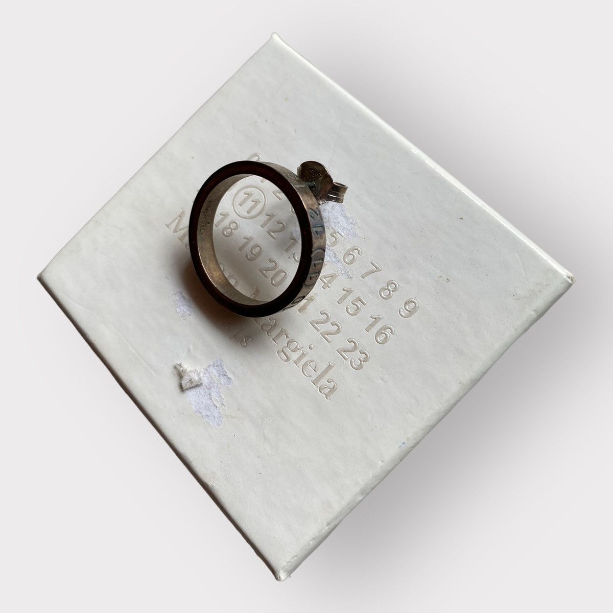 Maison Margiela Margiela Silver Hoop Earring Size ONE SIZE - 5 Thumbnail
