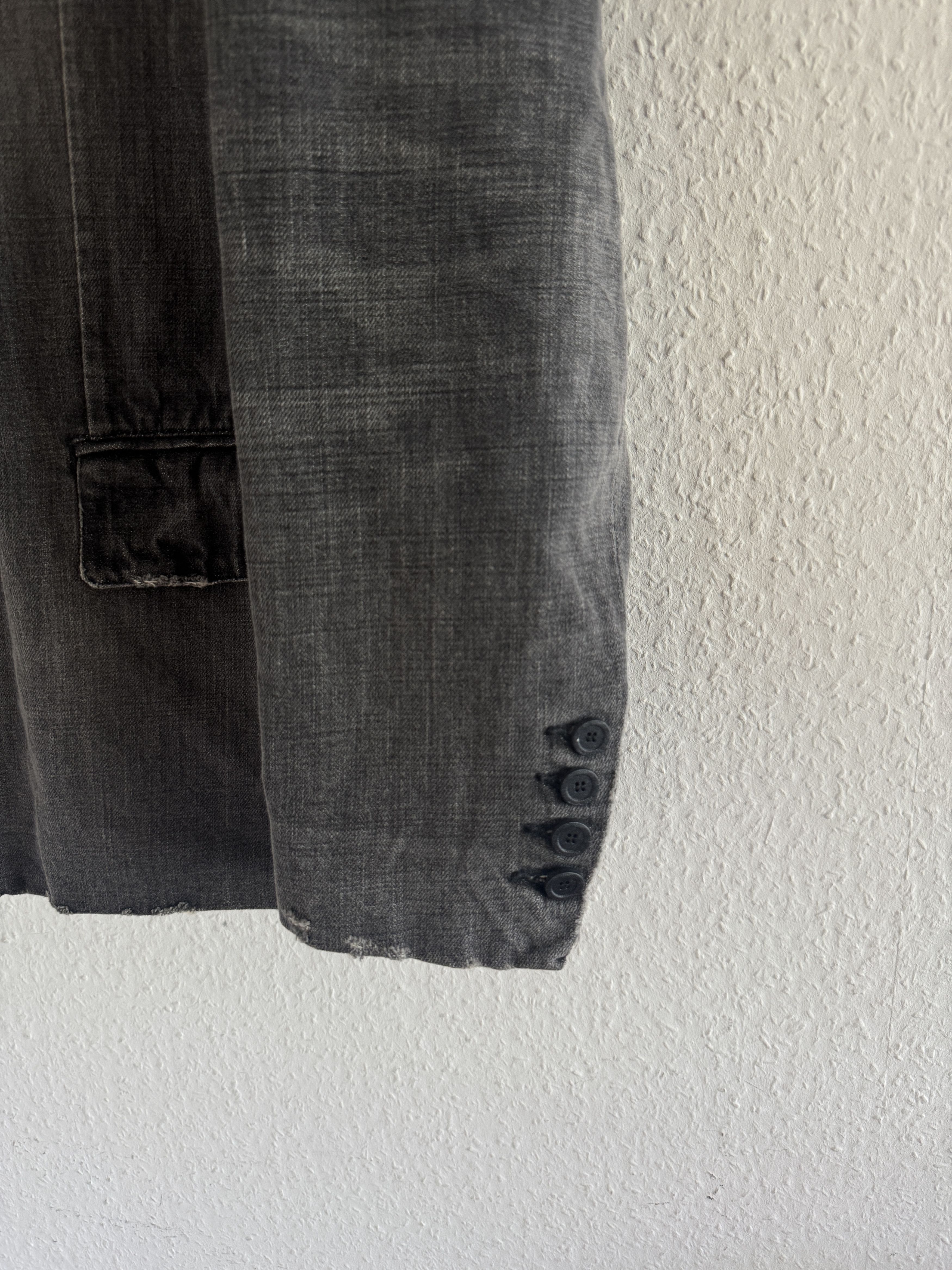 Balenciaga Washed Denim Blazer Size US L / EU 52-54 / 3 - 2 Thumbnail