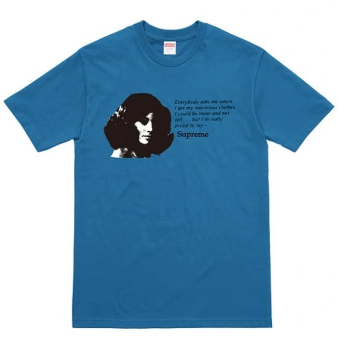 Supreme Supreme Deep Blue Mean Logo T-Shirt SS17 Size US M / EU 48-50 / 2 - 1 Preview