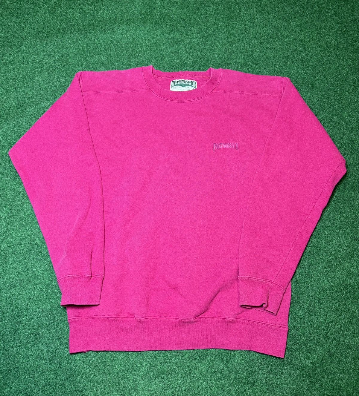 Levi's Vintage Clothing × Vintage Vintage 90s Levi’s Strauss & Co Pink Skater Sweatshirt Size L / US 10 / IT 46 - 1 Thumbnail