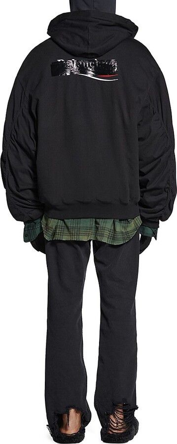 Balenciaga o1w1db10425 Gaffer Padded Bomber Hoodie in Black Size US XS / EU 42 / 0 - 3 Thumbnail