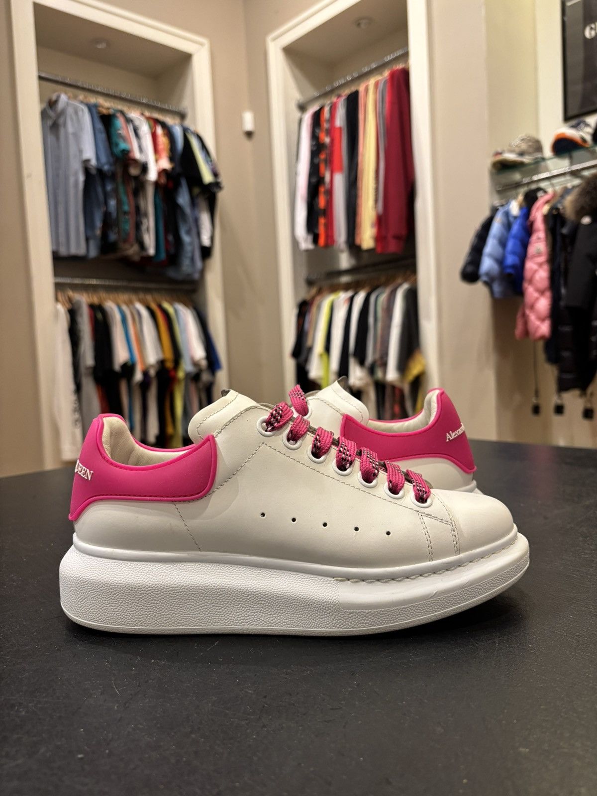 Alexander McQueen Pink Silicone Oversized Sneaker