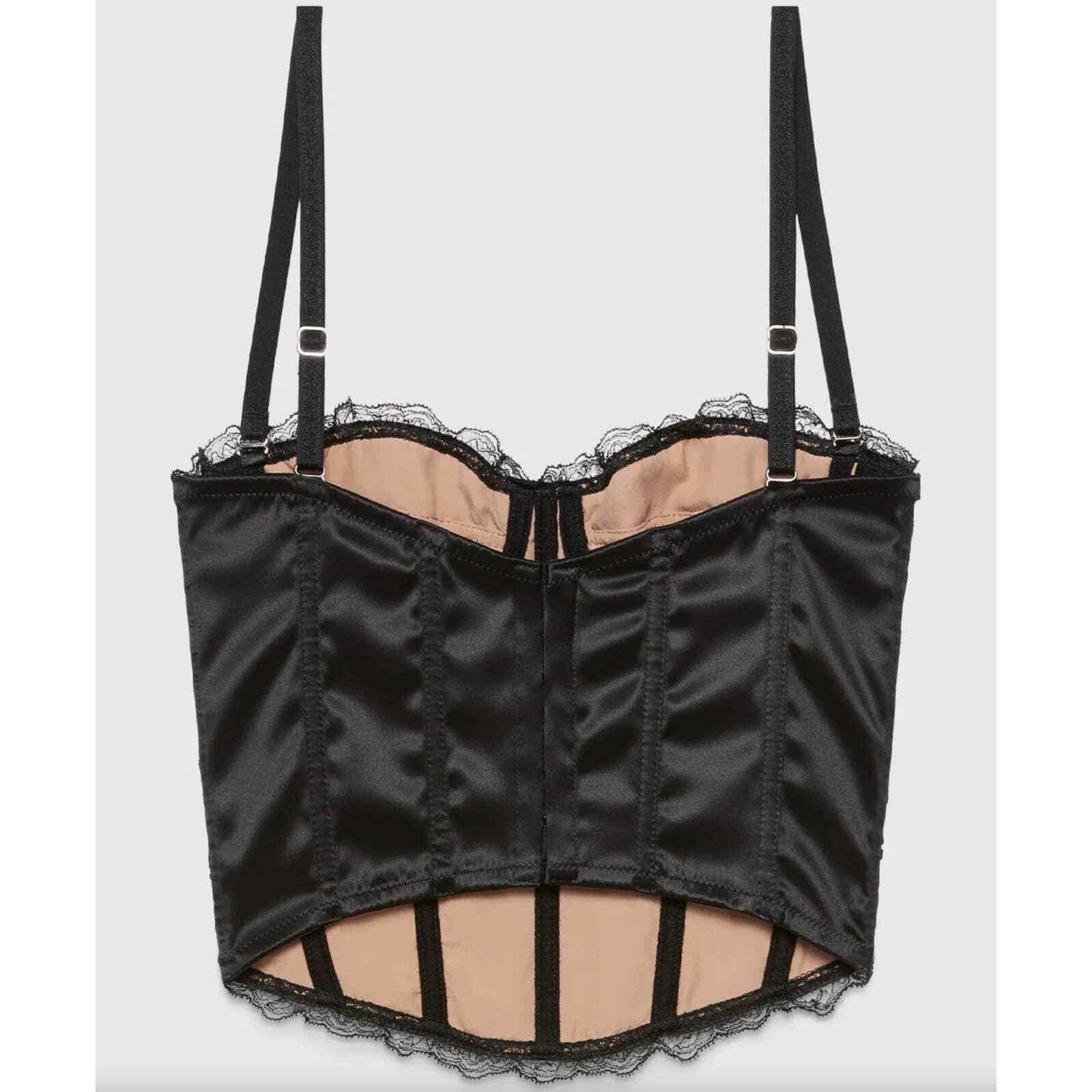 Gucci Gucci GG Net Corset Black Nude Lace Logo Bustier Top Medium Size M / US 6-8 / IT 42-44 - 8 Thumbnail