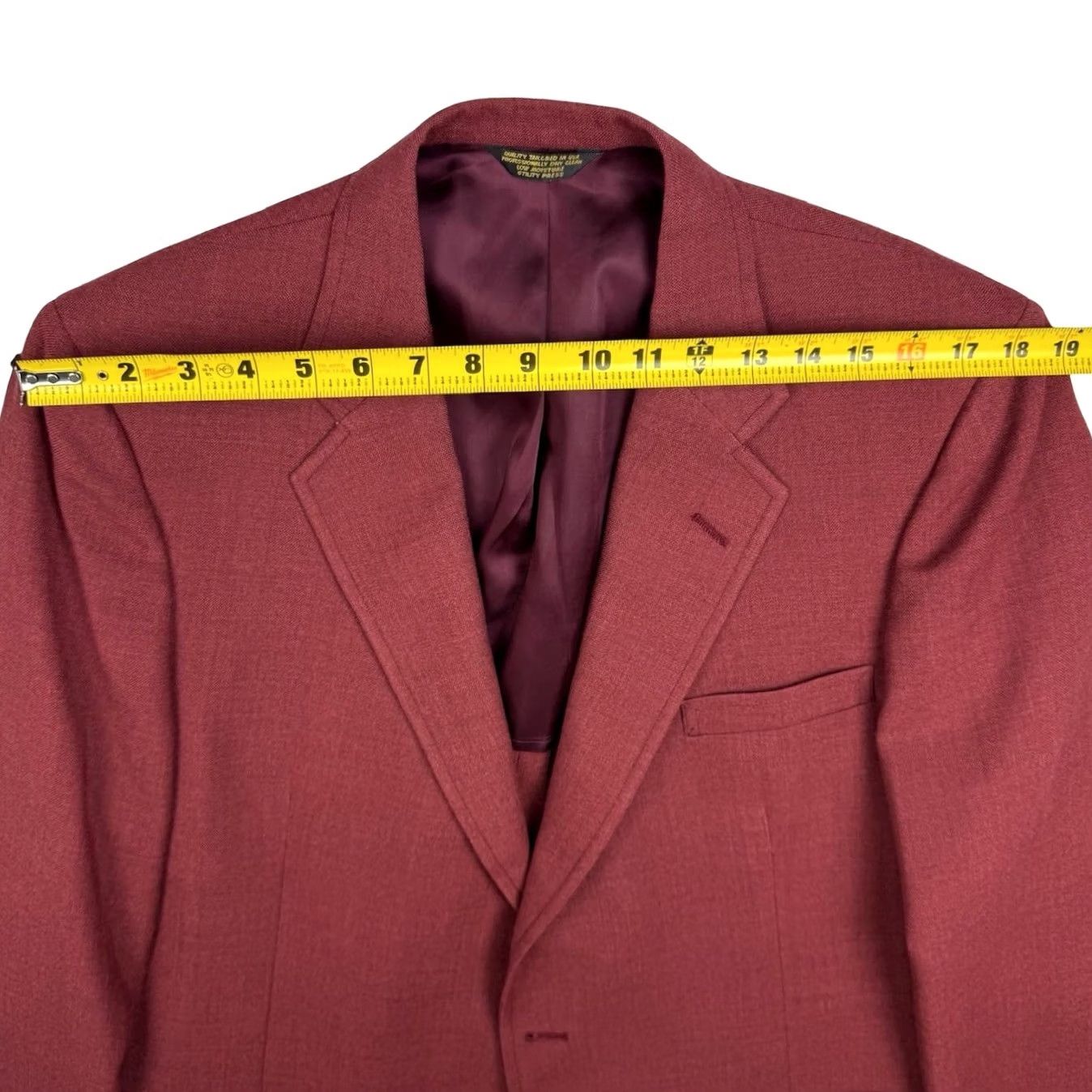 Vintage VINTAGE Palm Beach Jacket Blazer Men’s 46R Red 2-Button Gold Buttons 1960's Size 46R - 5 Thumbnail