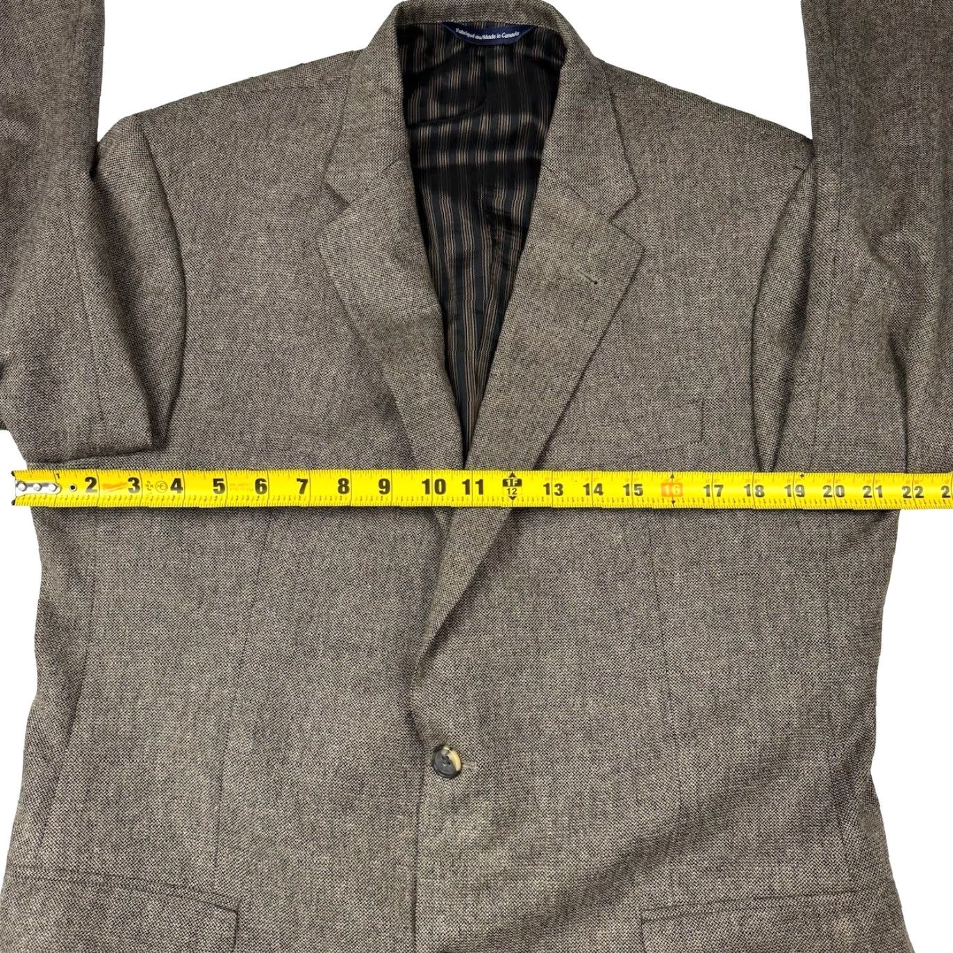 Vintage Coppley Blazer Men 2-Button 100% Wool Brown 42R Regular Jacket Coat Solid Notch Lapel Mens Size 42R - 7 Thumbnail