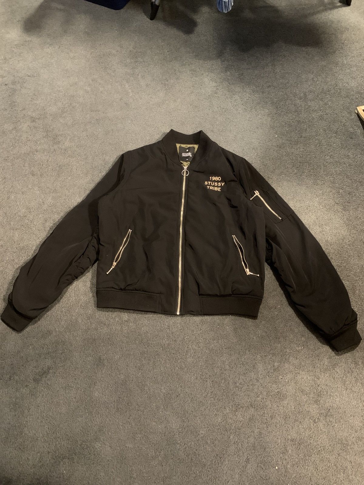 Stussy × Vintage VINTAGE Y2K WOMENS STUSSY BOMBER JACKET Size L / US 10 / IT 46 - 1 Thumbnail