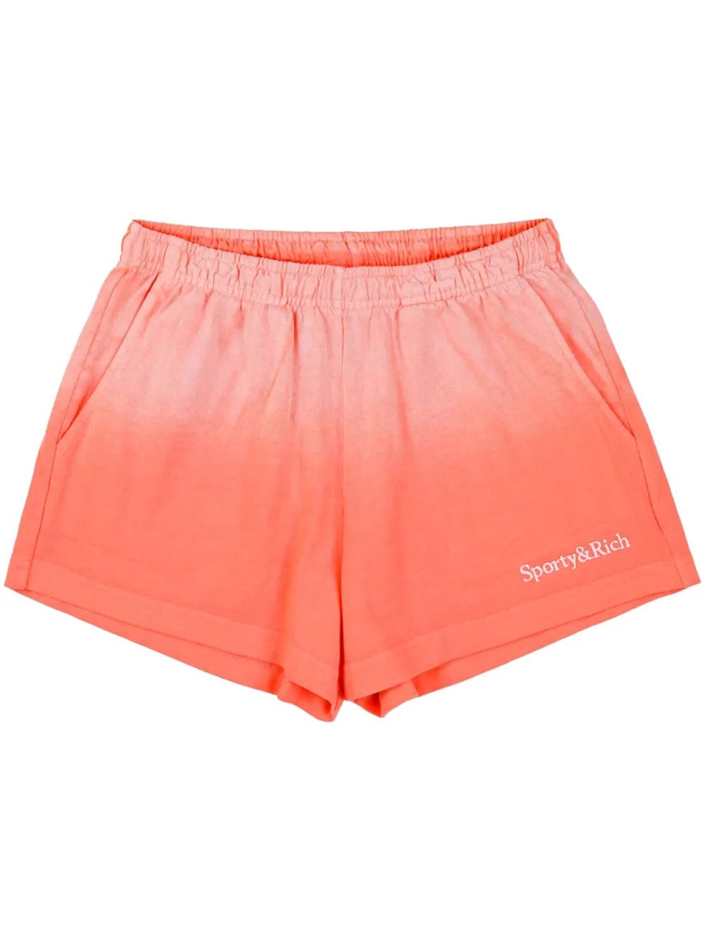 Sporty & Rich o1mle0525 Serif Serif Logo Embroidered Disco Shorts in Pink Size 32" / US 10 / IT 46 - 1 Thumbnail
