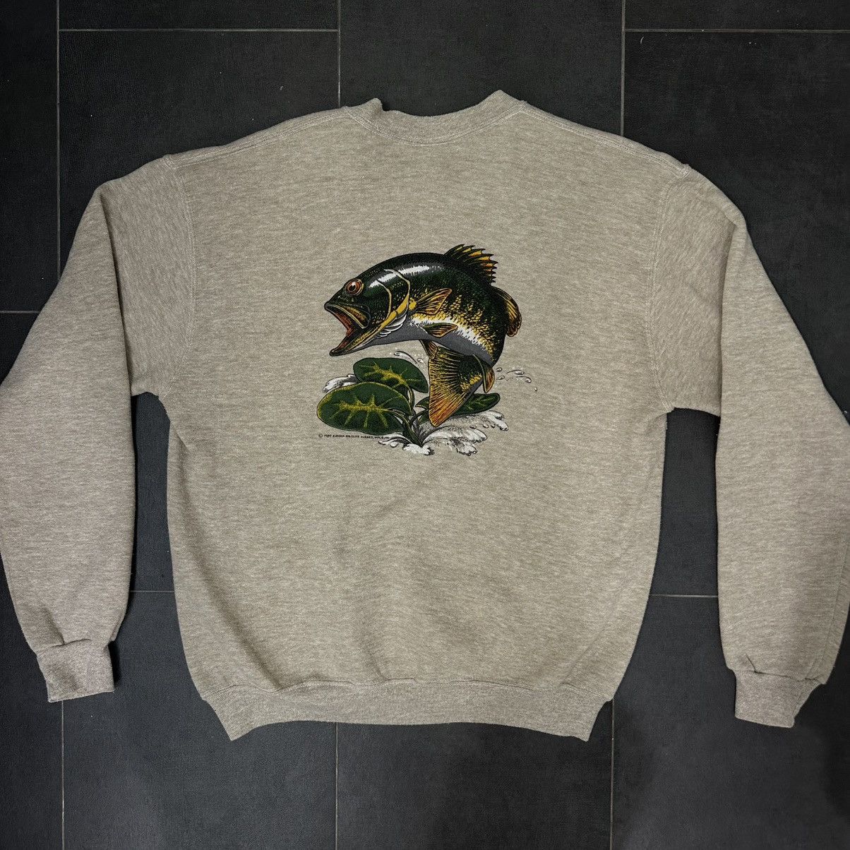 Russell Athletic Crazy vintage 80’s bass fishing Russell Athletic sweater Size US L / EU 52-54 / 3 - 1 Thumbnail