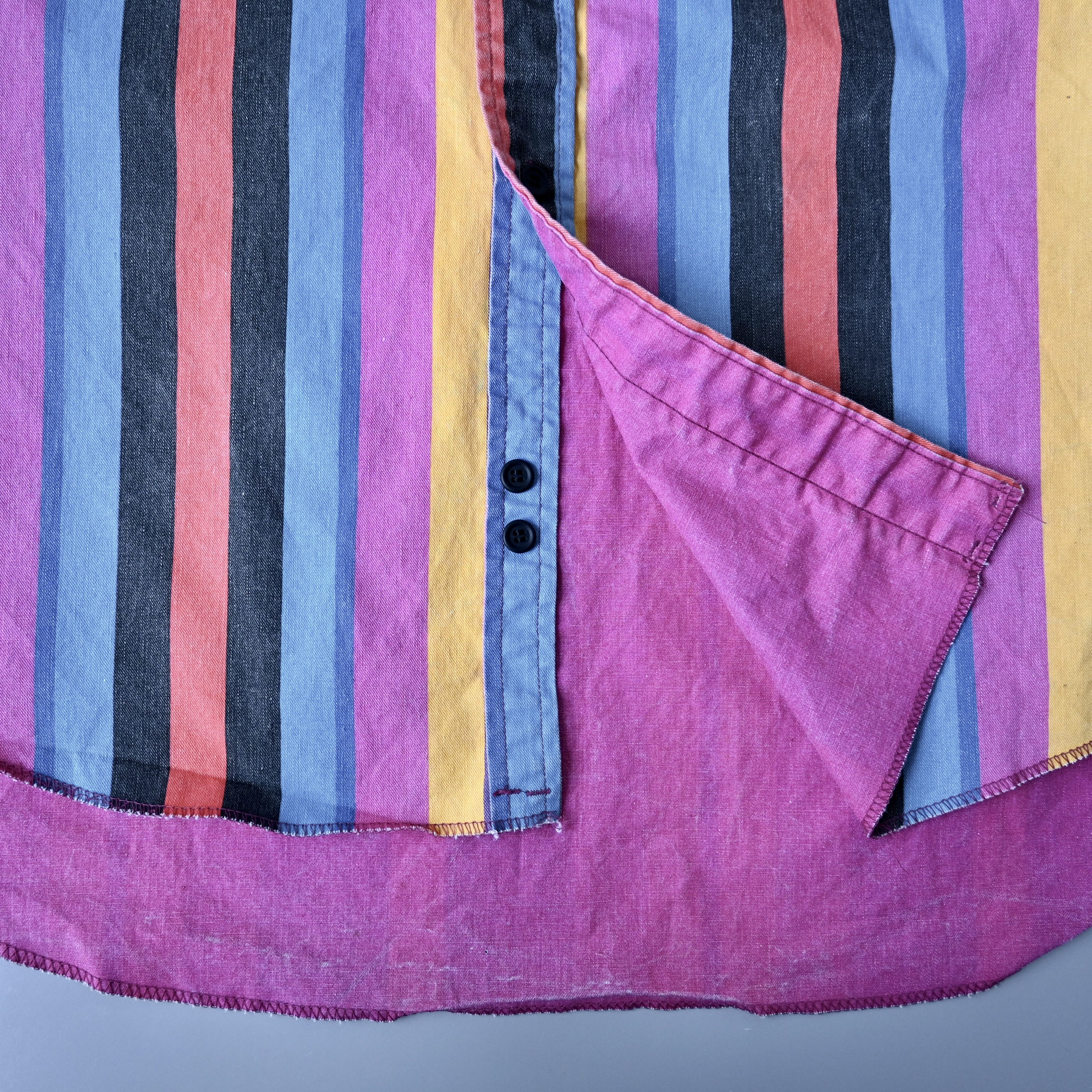 VTG 1990s Wrangler Brushpopper cape shirt multi/pink 16.5