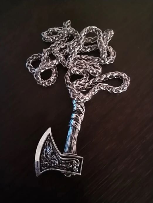 Jewelry Viking Axe Pendant Necklace Size ONE SIZE - 3 Thumbnail