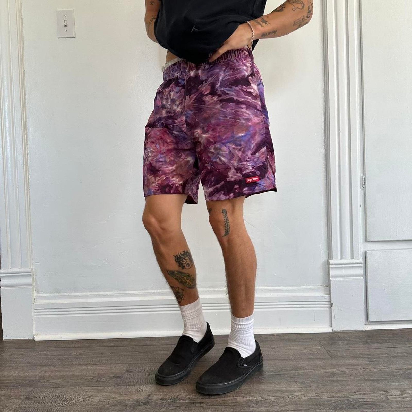 Supreme SS22 Supreme Marble TieDye Box Logo Swim Shorts Bathing Suit Size US 28 / EU 44 - 7 Thumbnail