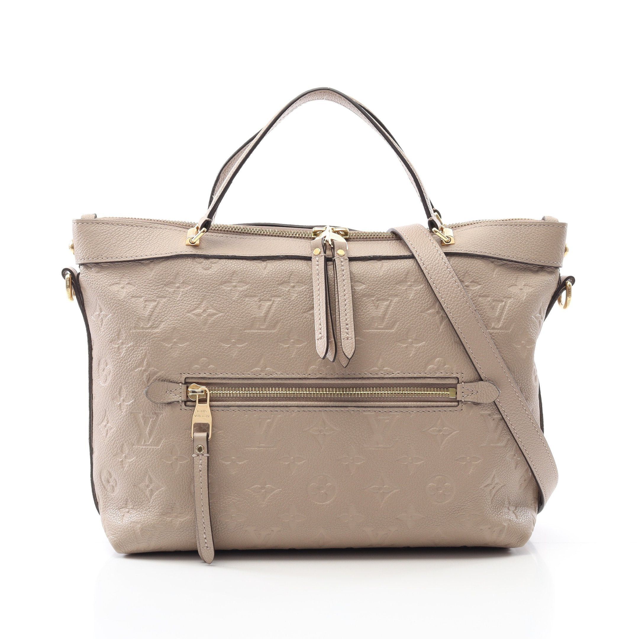 Louis Vuitton Louis Vuitton Bastille Pm Monogram Empreinte Carré Handbag Leather Gray Beige Size ONE SIZE - 1 Thumbnail
