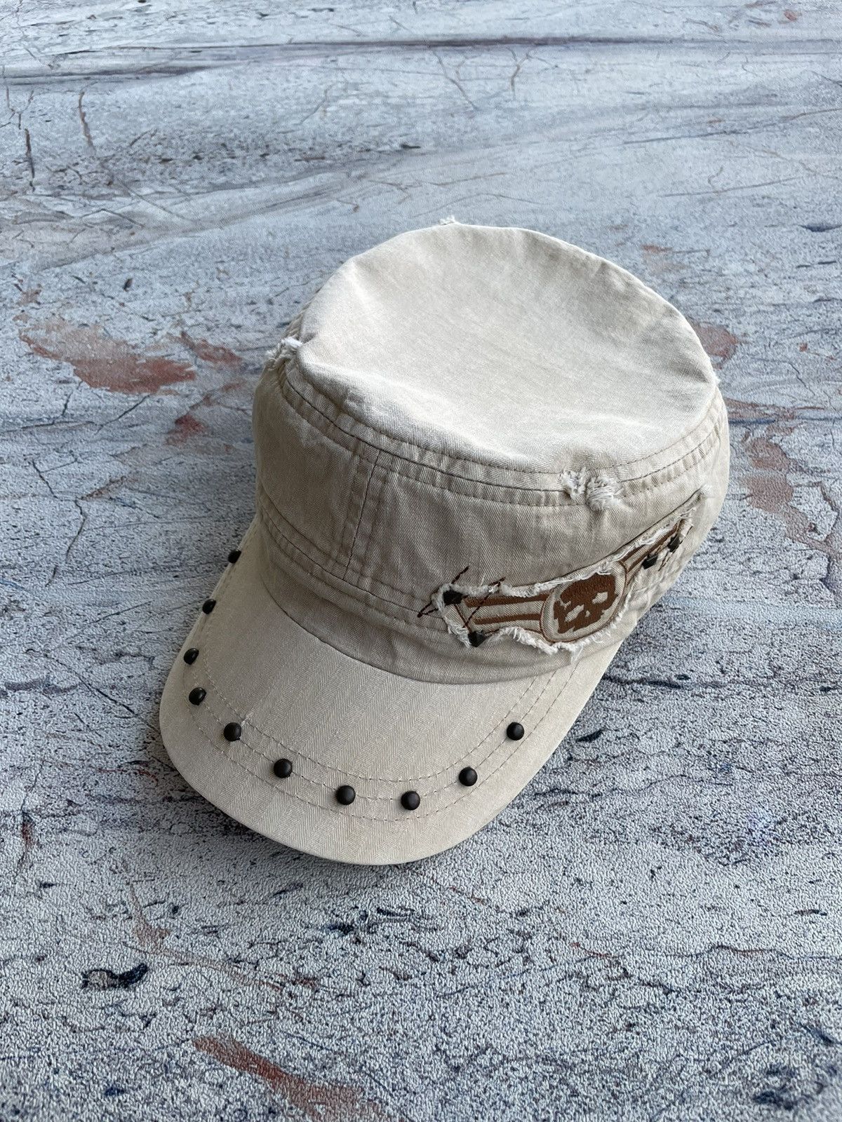 Hysteric Glamour Skull Studded Distressed Patrol Hat Size ONE SIZE - 11 Thumbnail