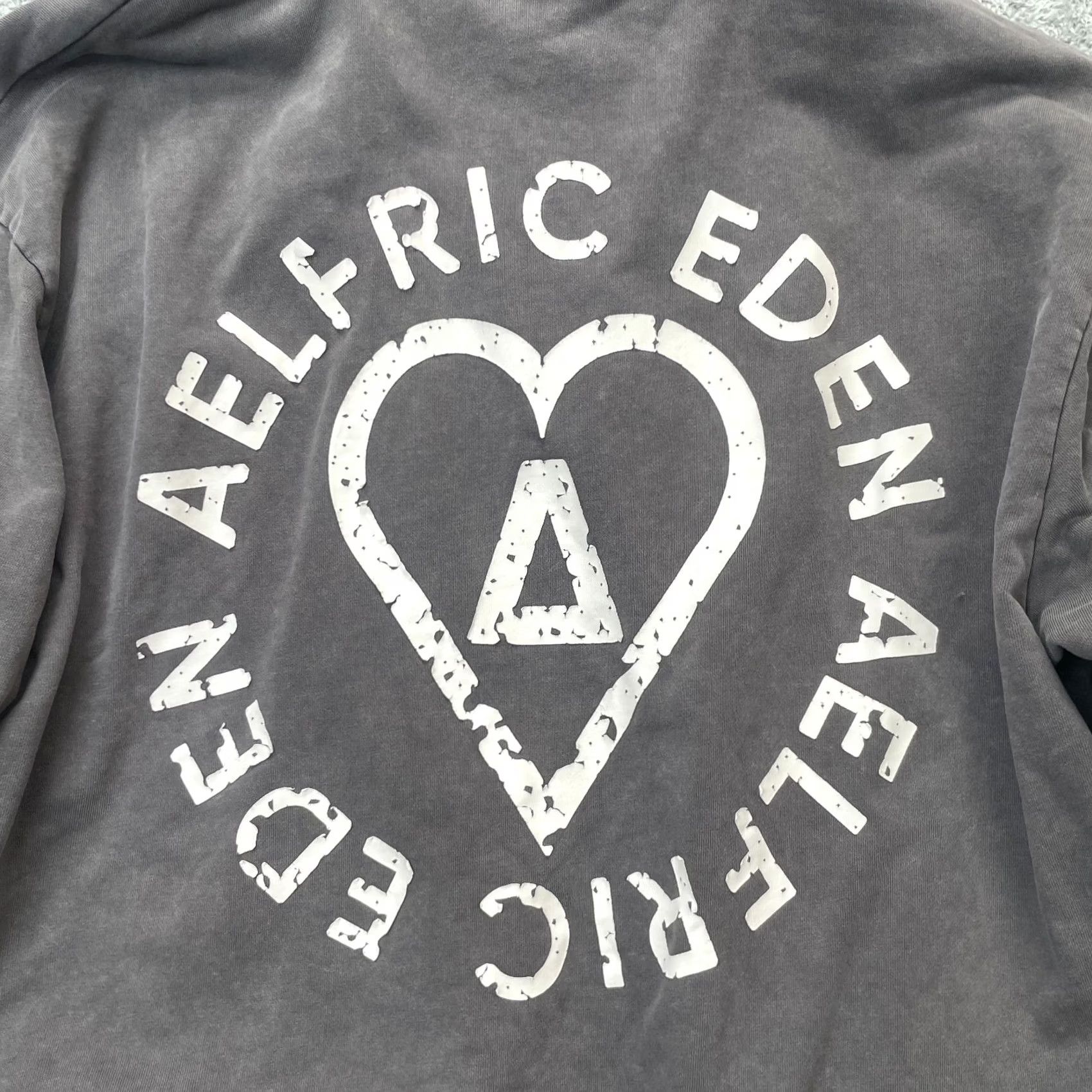 Vintage Aelfric Eden Hoodie Mens XL Gray Oversized Washed Graphic Print Cotton Size US XL / EU 56 / 4 - 5 Thumbnail