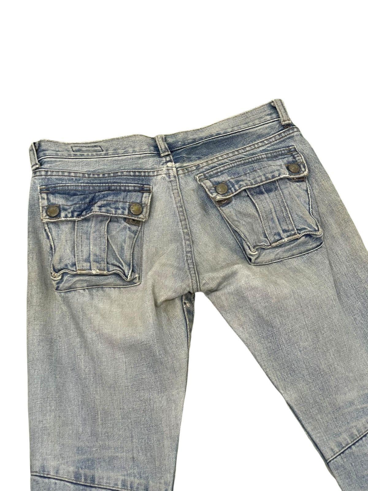 Japanese Brand Crop Jeans Rna Japan Faded Distress Low Rise Slim 8🟦8 Size US 28 / EU 44 - 16 Thumbnail
