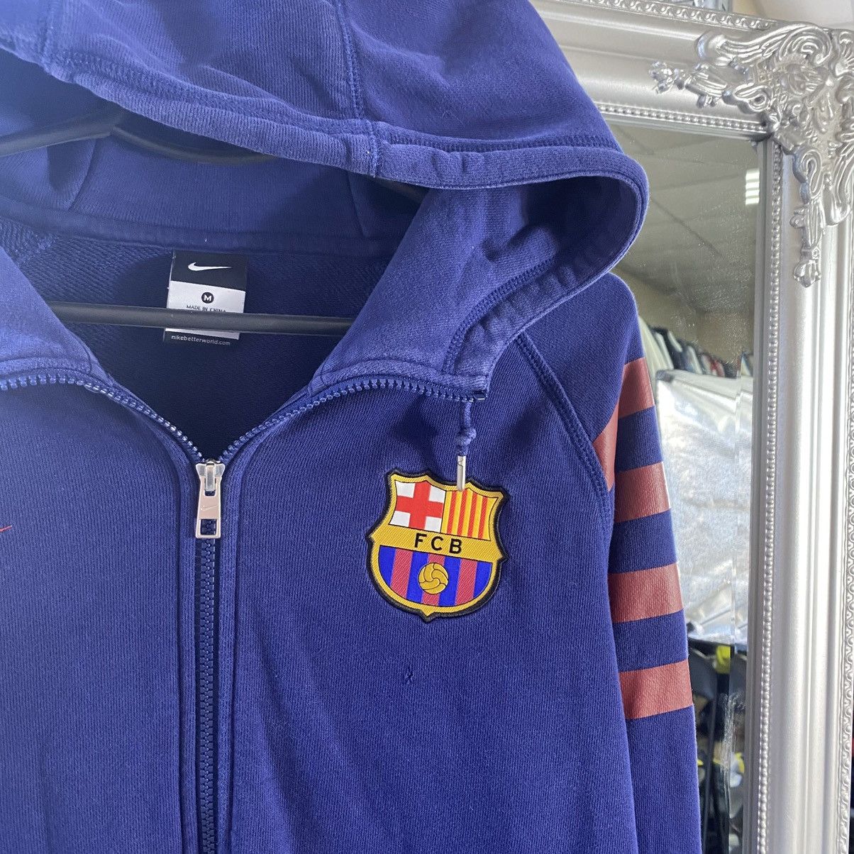 Nike Vintage Nike Barcelona zip hoodie navy soccer rare Size US M / EU 48-50 / 2 - 3 Thumbnail