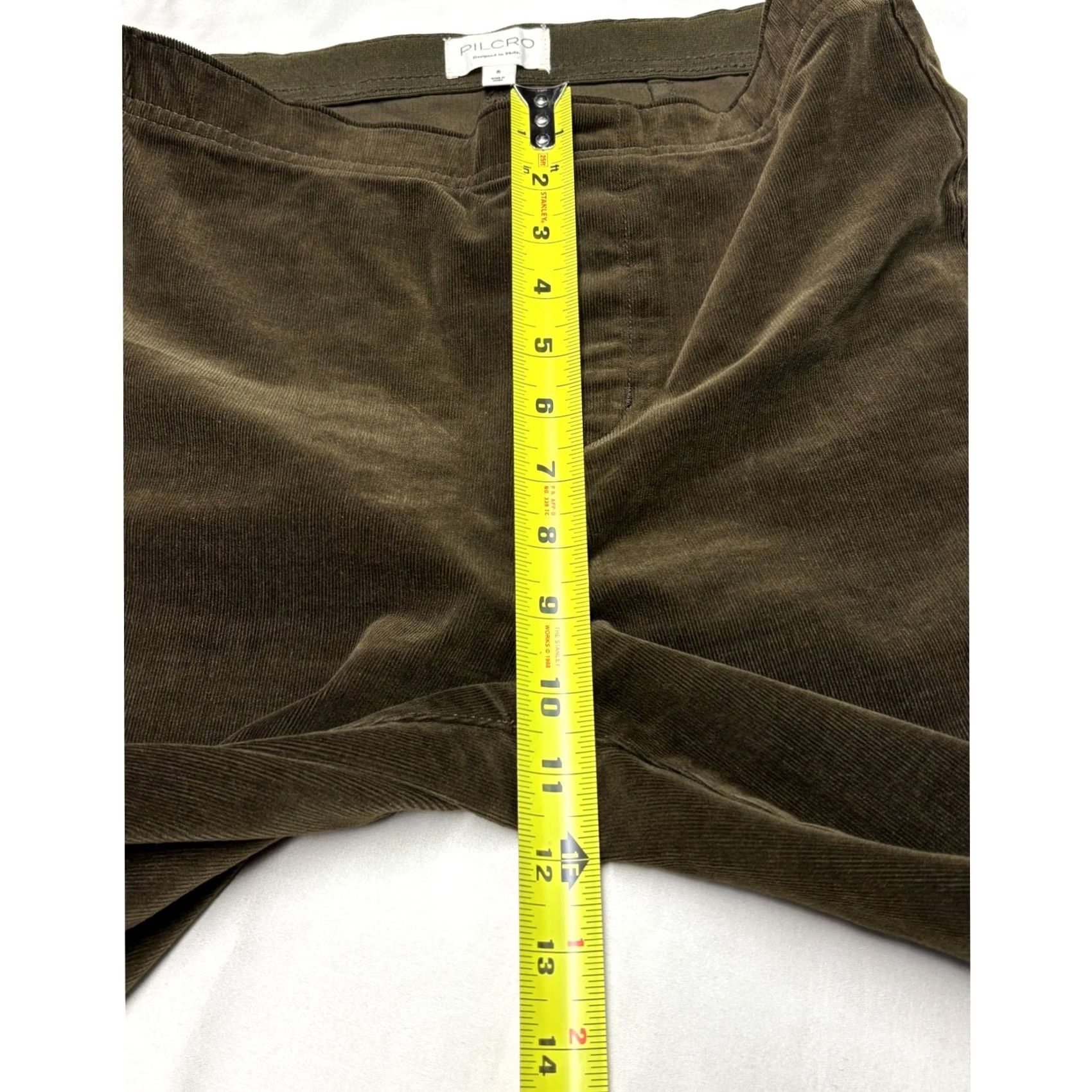 Vintage Pilcro Olive Brown Corduroy Wide Leg Pull On Pants Women S W29 L24 Size 28" / US 6 / IT 42 - 5 Thumbnail