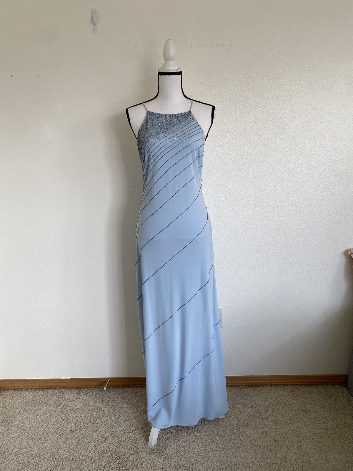 image of Blue Vintage Prom Dress, Women's (Size Small)