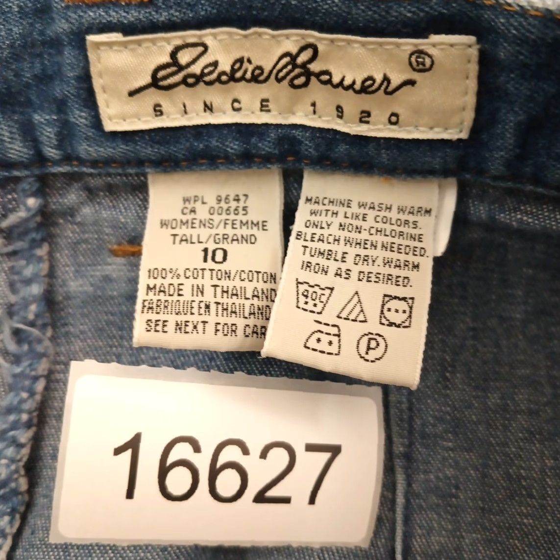 Eddie Bauer Eddie Bauer Skirt Size 10 Tall Blue Denim Pencil Pleated Front Pockets Womens Size 32" / US 10 / IT 46 - 7 Thumbnail