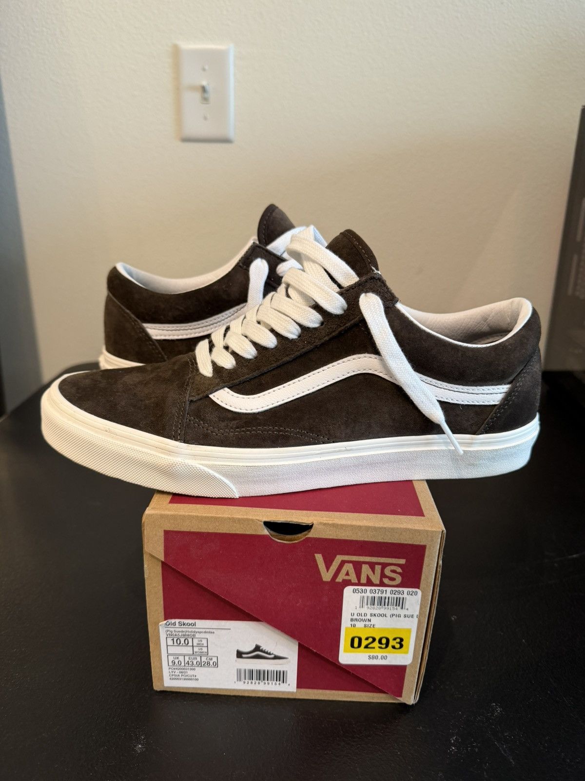 Vans Vans Old Skool Eco Dry Brown Suede and White Shoes Size 10 Size US 10 / EU 43 - 1 Thumbnail