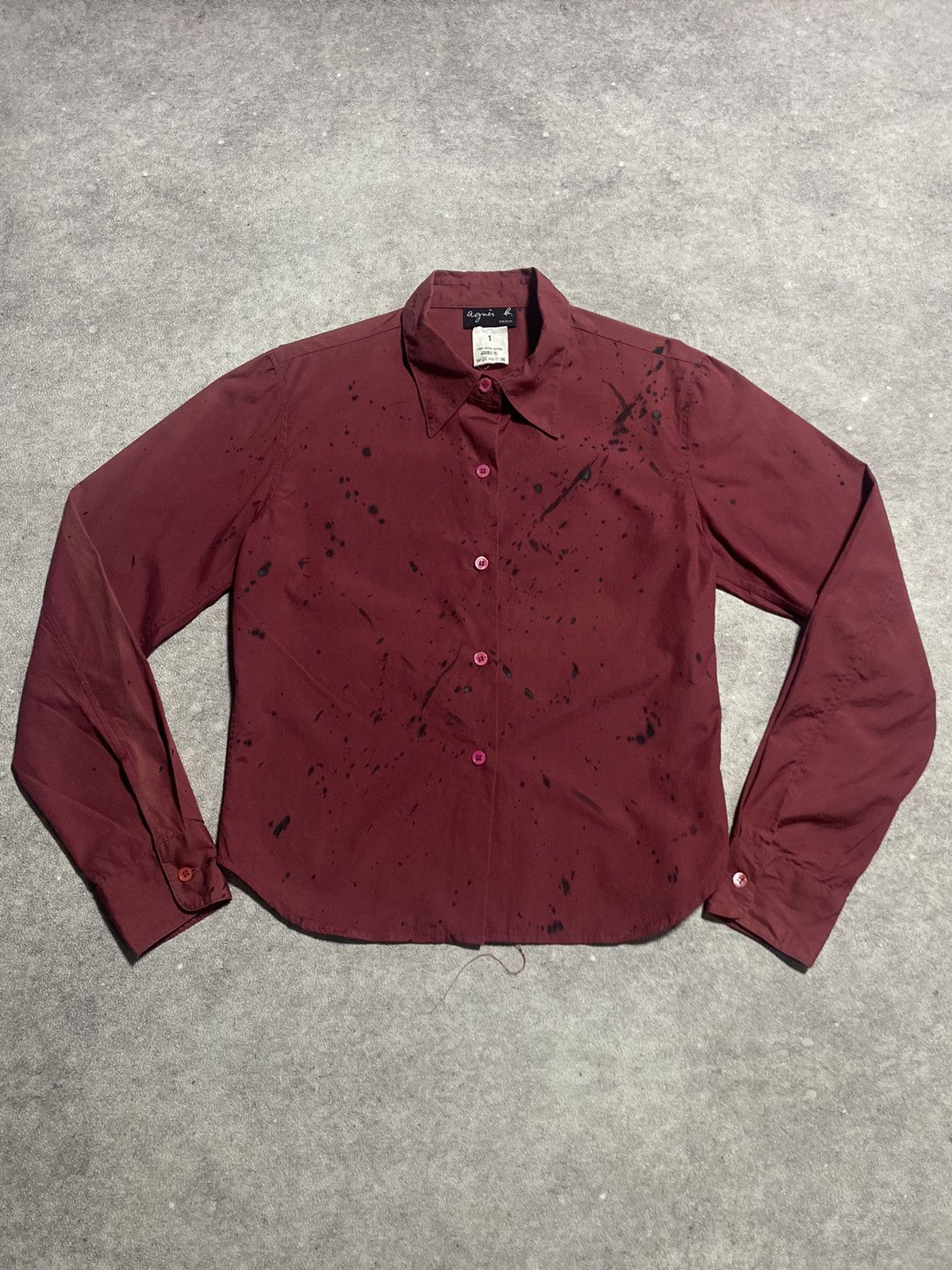 agnes b. Agnes B Paris Paint Print Shirt Size XS / US 0-2 / IT 36-38 - 1 Thumbnail