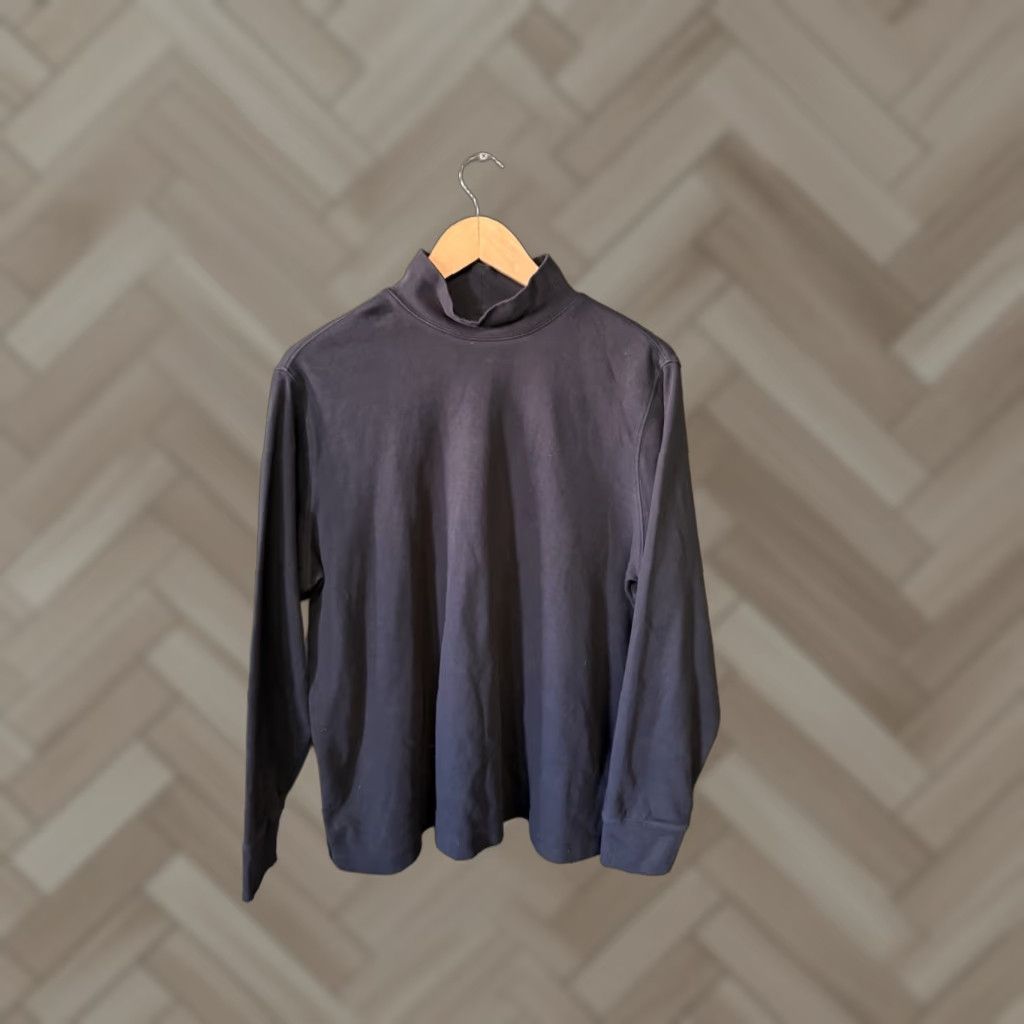 Lands' End Lands End Womens Black Turtleneck Long Sleeve T-Shirt Plus Size 1X Size XL / US 12-14 / IT 48-50 - 1 Thumbnail