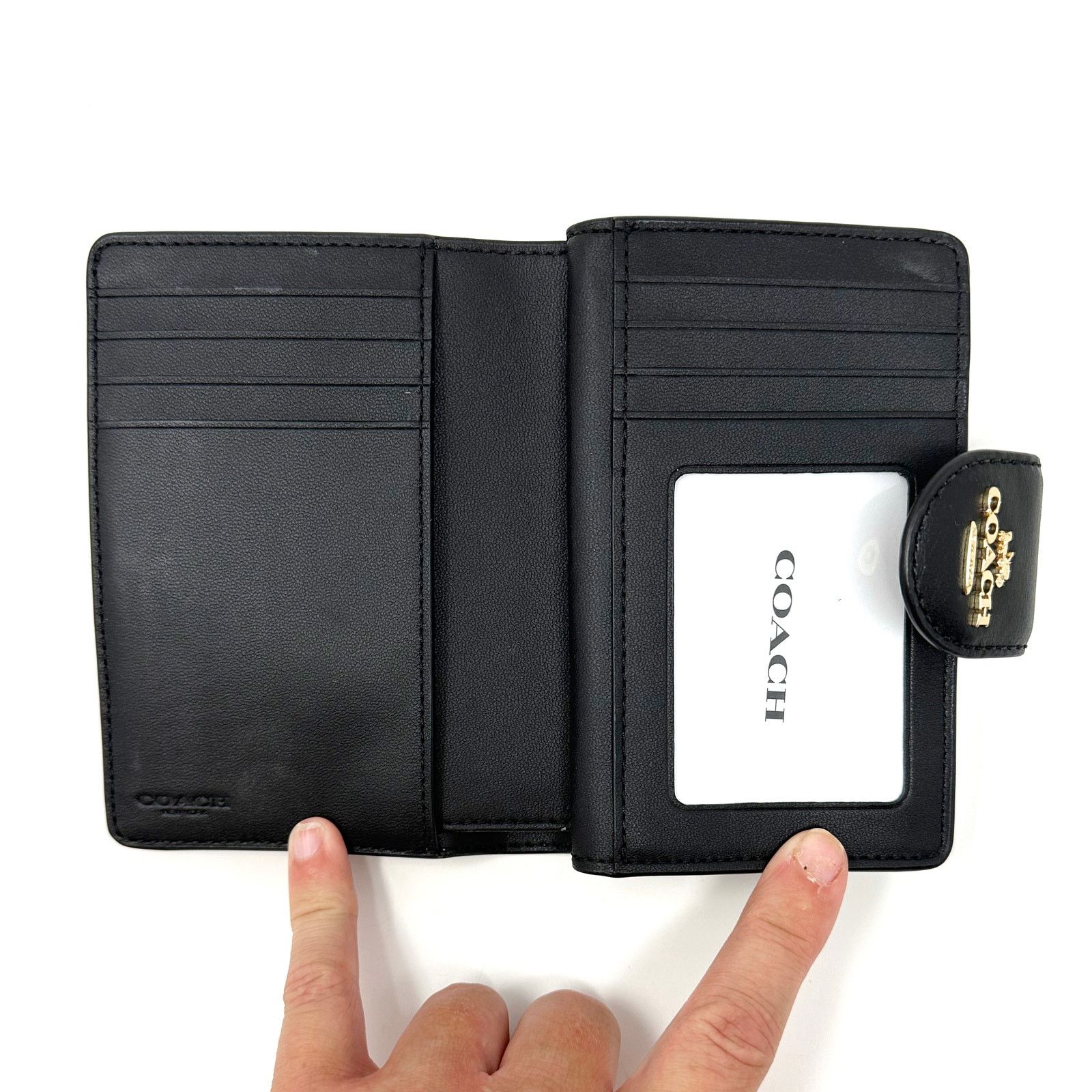 Coach Coach Medium Corner Zip Wallet Signature Canvas Khaki C0082 Size ONE SIZE - 4 Thumbnail