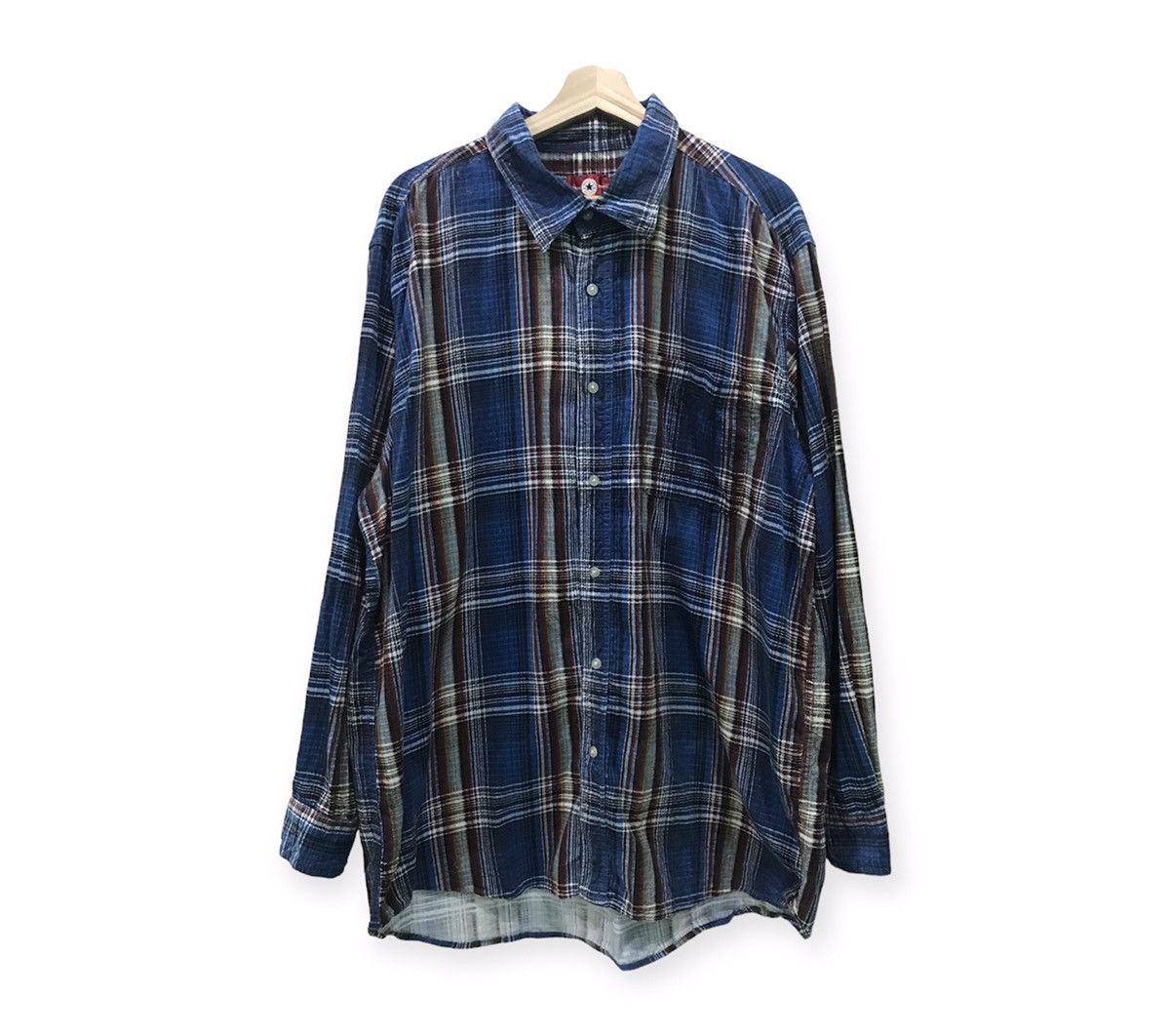 Converse Vintage Converse Baggy Style Plaid Tartan Flannel Shirt Size US XXL / EU 58 / 5 - 1 Thumbnail