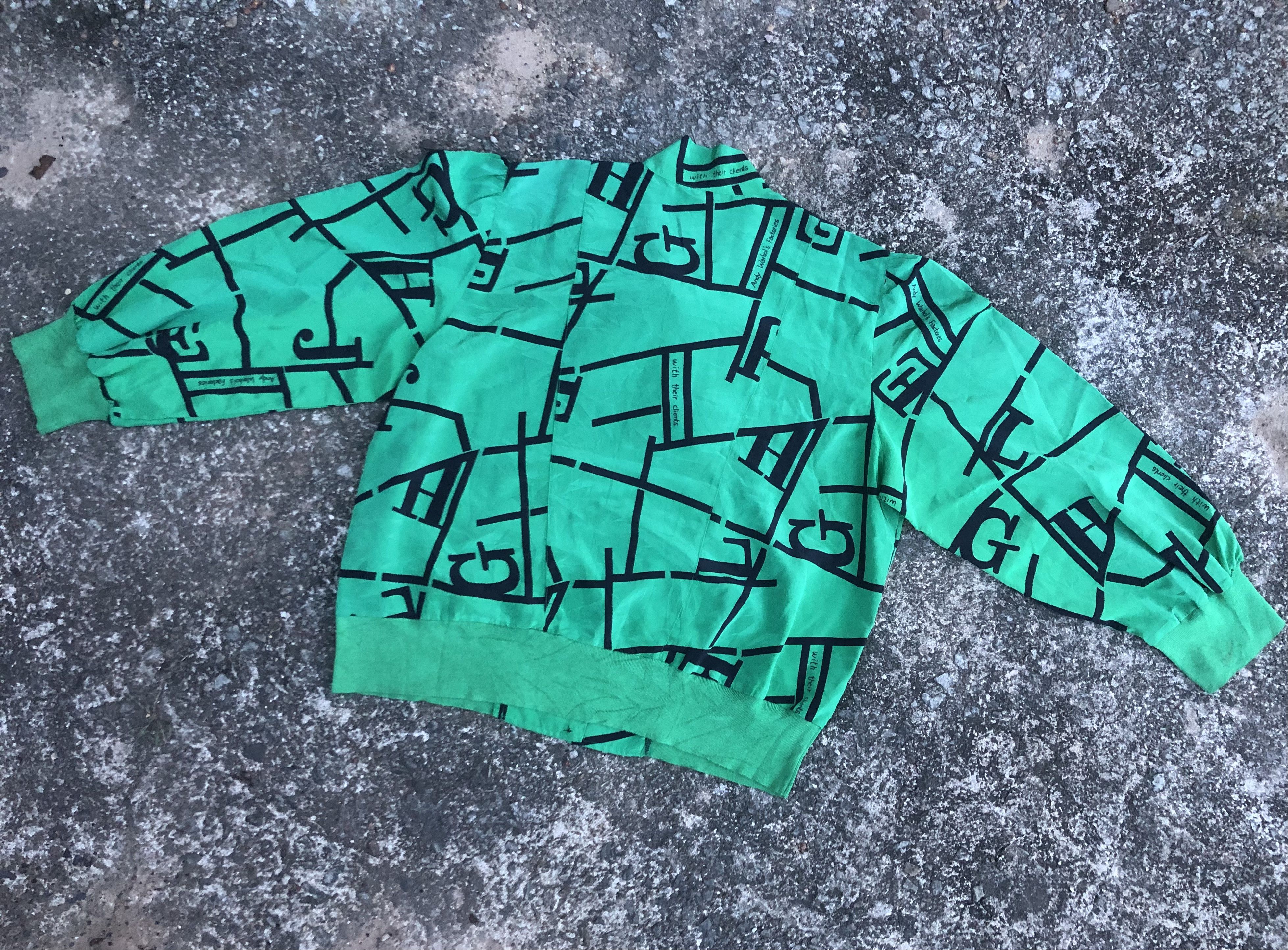 Vintage 🔥Vintage ANDY WARHOL'S FACTORIES Satin Button-down Blouse Size L / US 10 / IT 46 - 2 Thumbnail